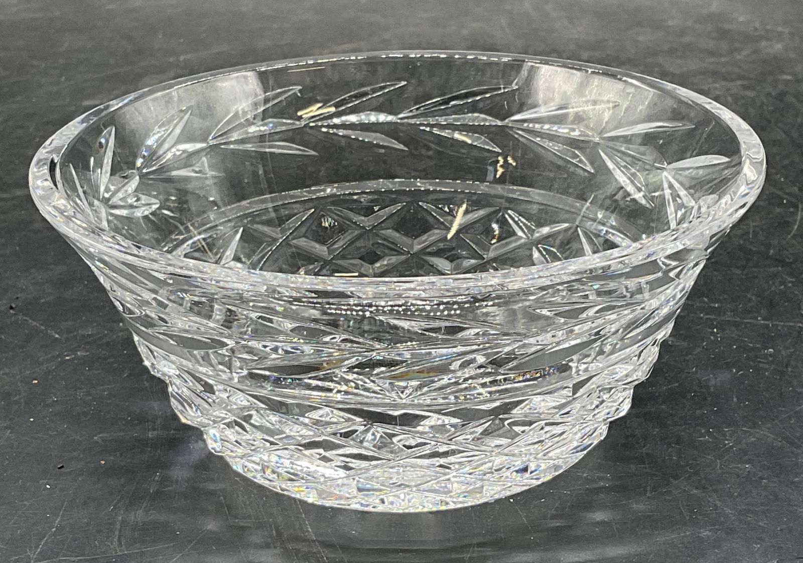 Waterford Cut Crystal Diamond Leaf Bowl (1 of 7)