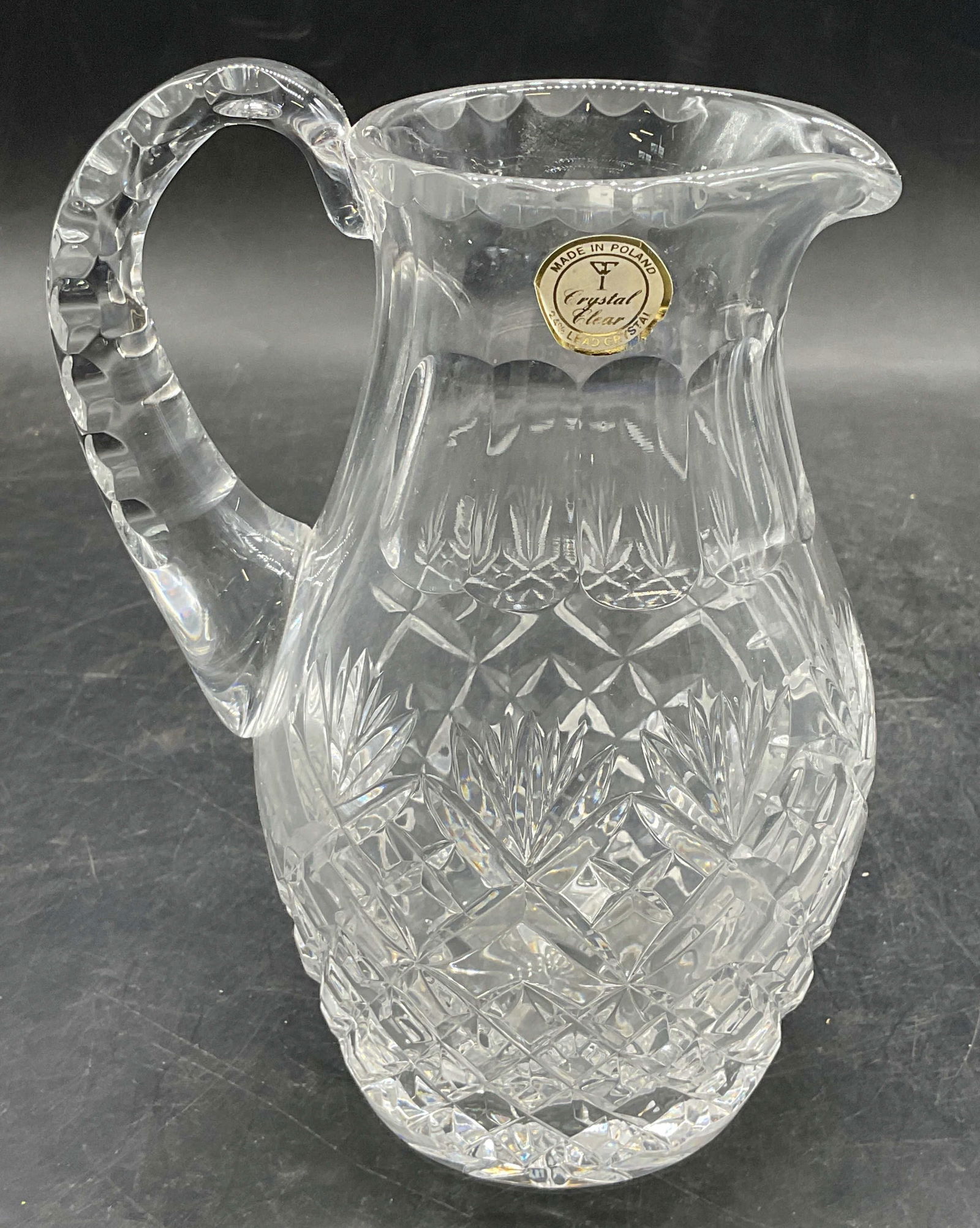 Crystal Clear Cut Crystal Pitcher, Poland (1 of 6)