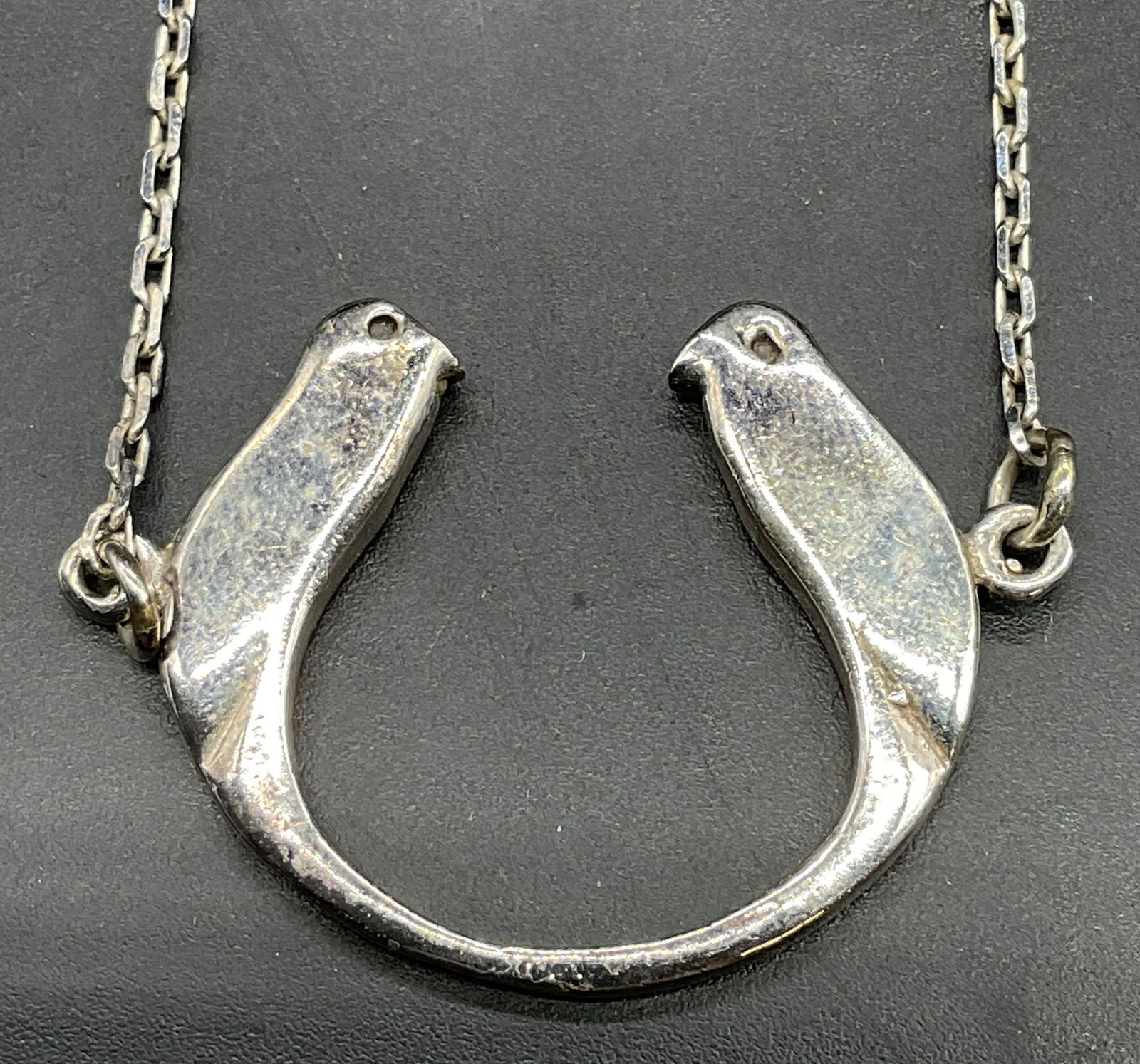 Signed Sterling Silver Bird Pendant Necklace Italy (1 of 6)