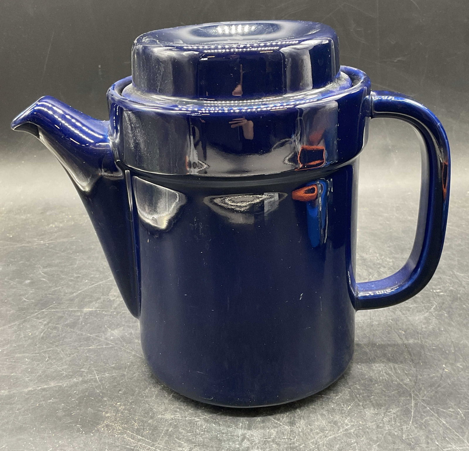 Vtg PFALTZGRAFF Cobalt Blue Ceramic Teapot (1 of 6)