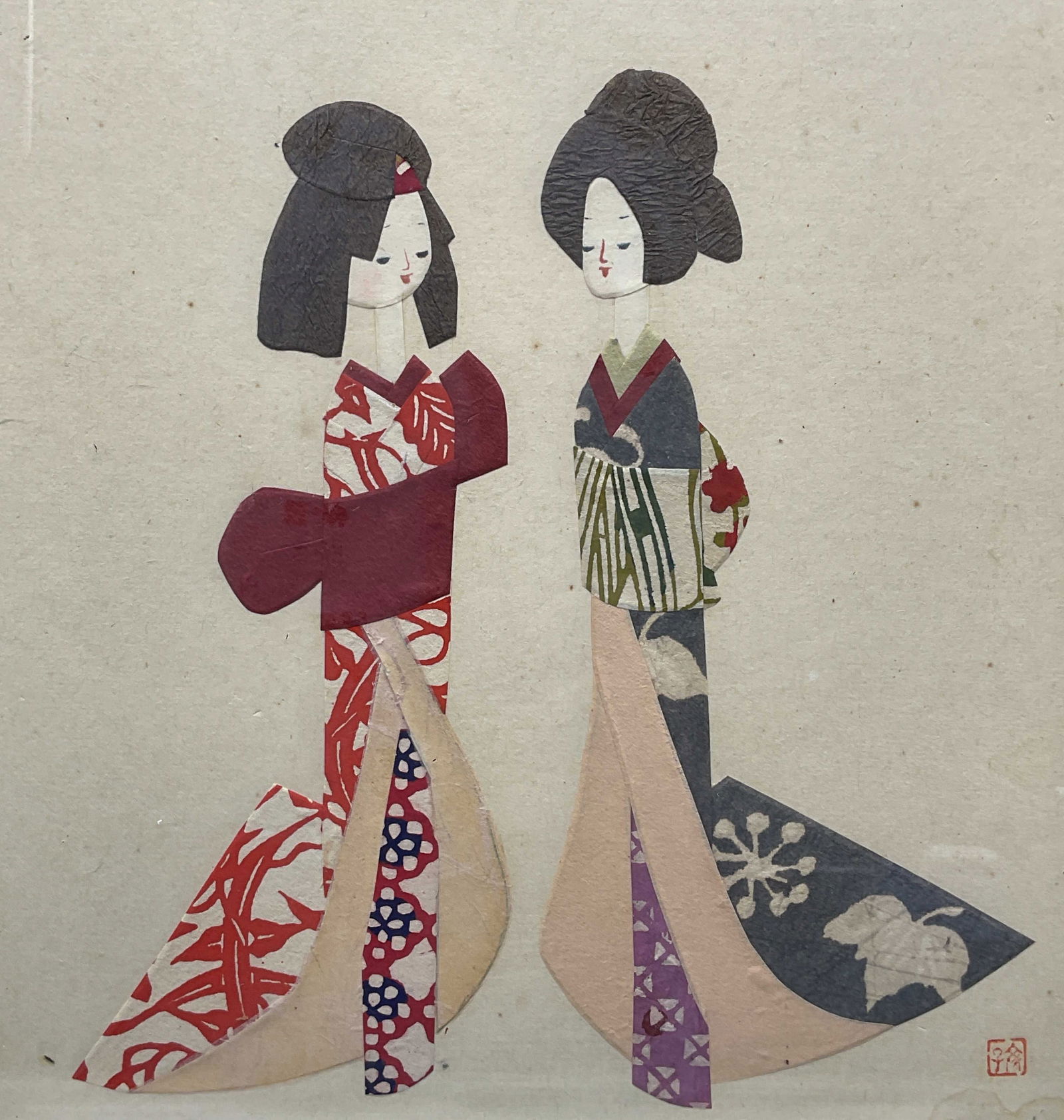 Framed Signed Japanese Geisha Collage (1 of 6)