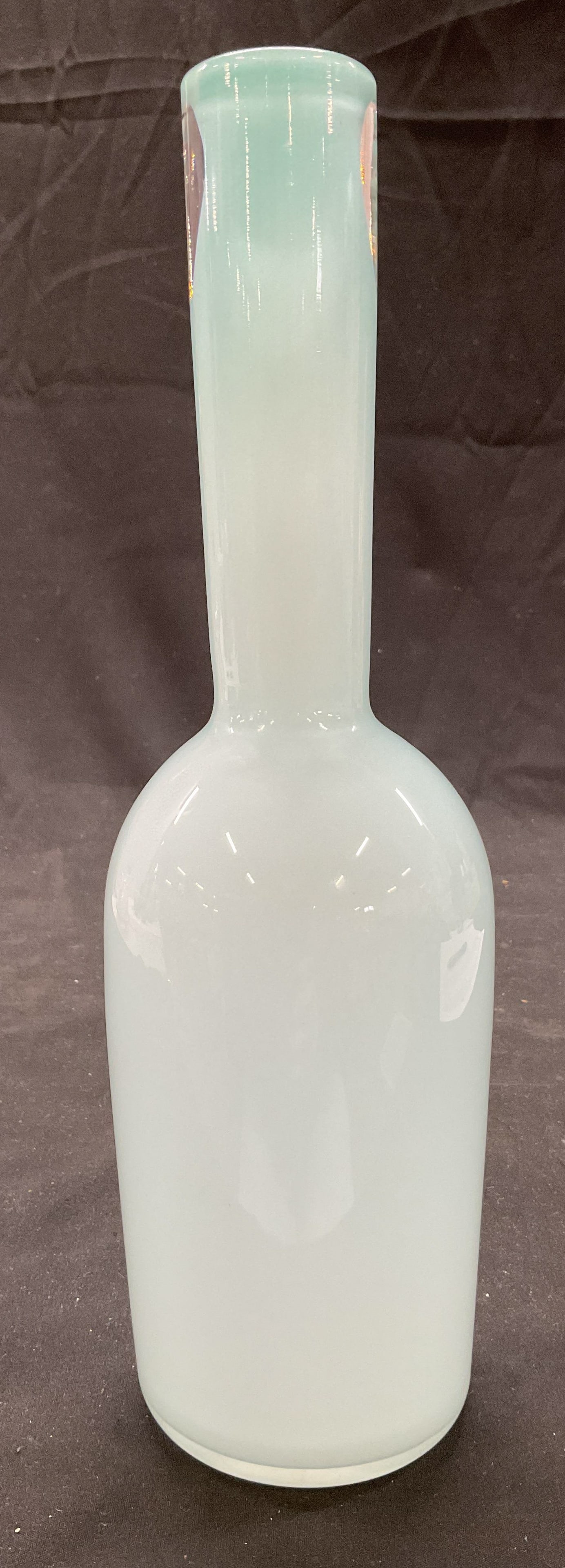 Vintage Blue Cased Glass Bud Vase (1 of 7)