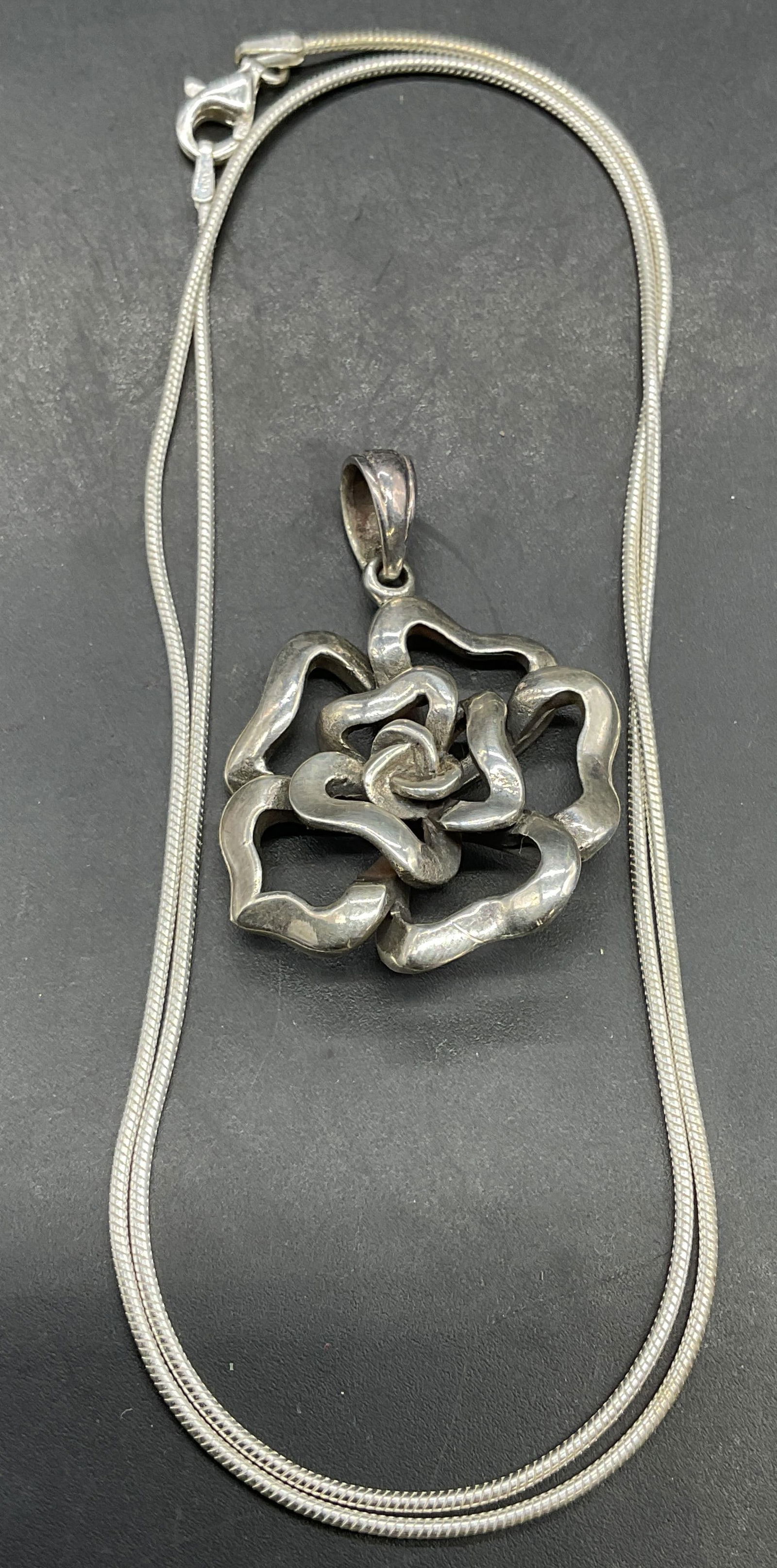 Lot 2 Sterling Silver Necklace & Pendant, Italy (1 of 6)