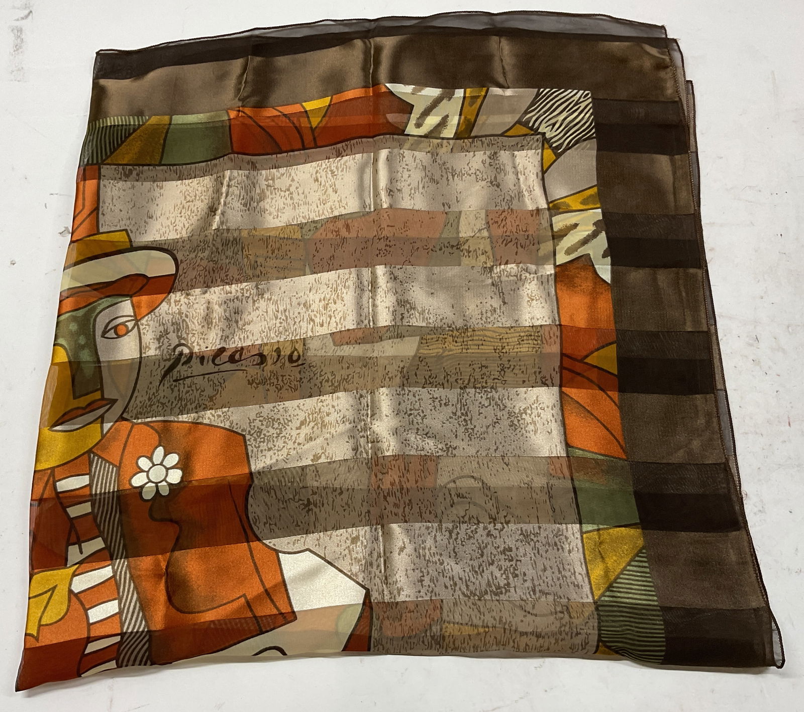 Vintage Picasso Figural Silk Scarf (1 of 9)