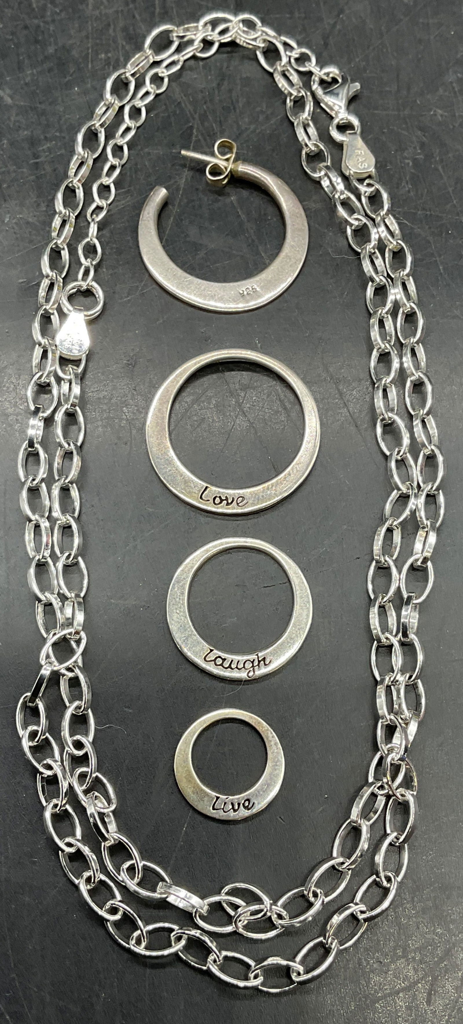 Lot 5 FAS Sterling Silver Necklace & Pendants + (1 of 8)