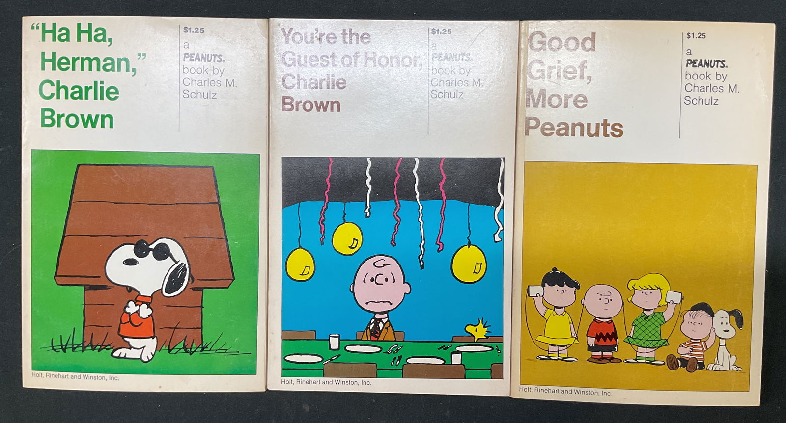 Lot 3 1st Ed Charlie Brown Books Schulz 1950s-70s (1 of 8)