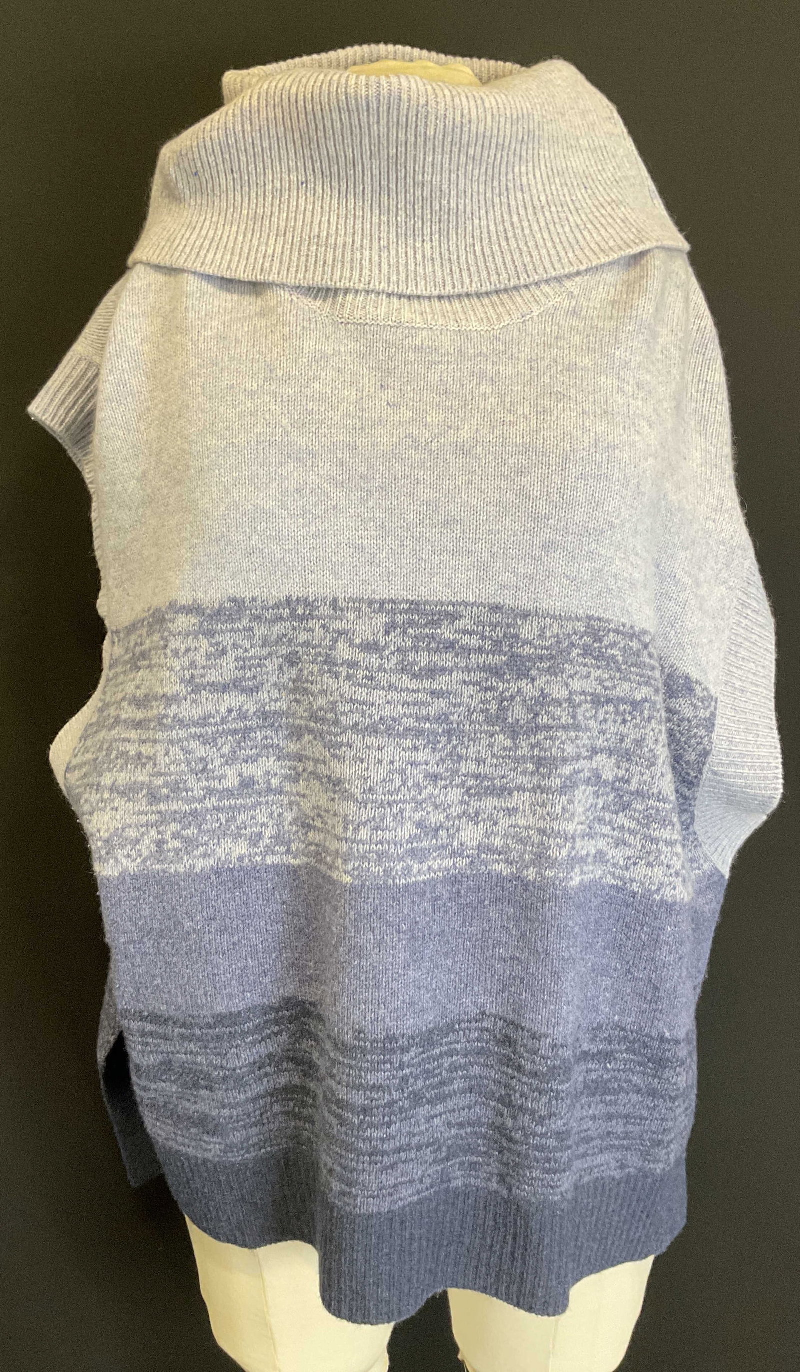 BCBGMAXAZRIA Blue Turtleneck Sweater Blouse (1 of 8)