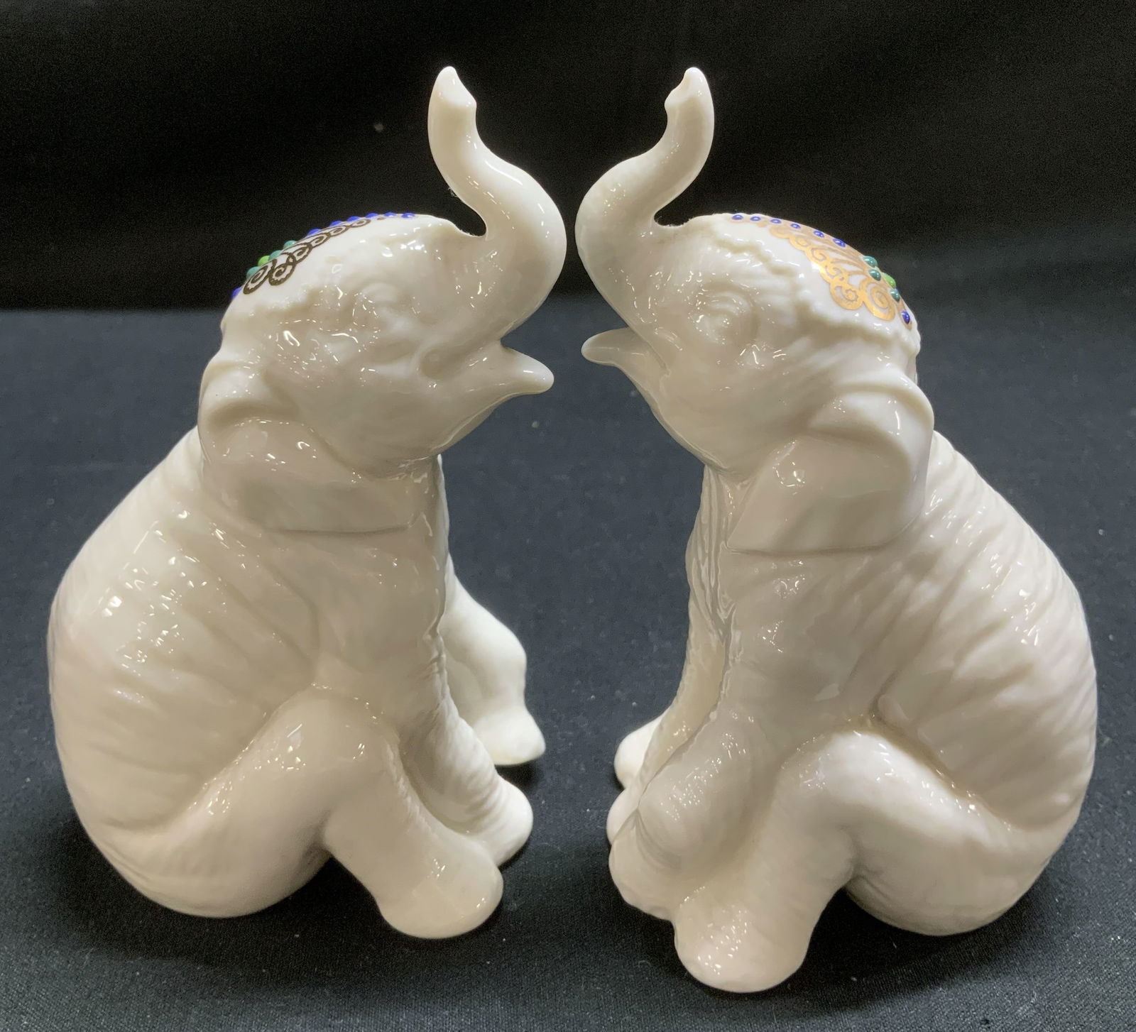 1995 Pair Lenox China Jewels Elephant Figurines (1 of 6)