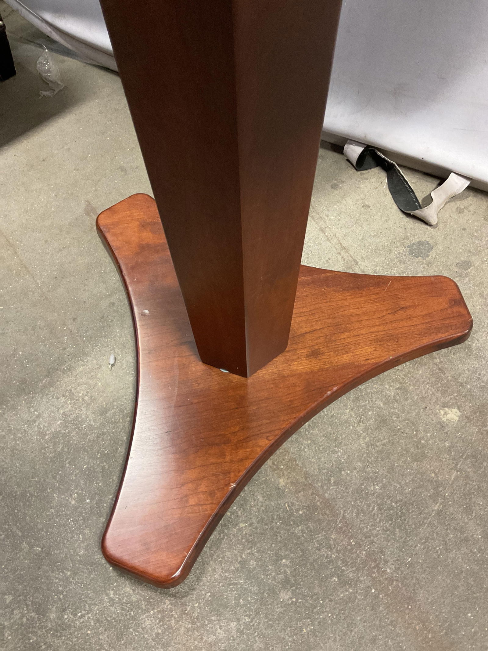 Two Toned Wood Triangular Bar Table - 5