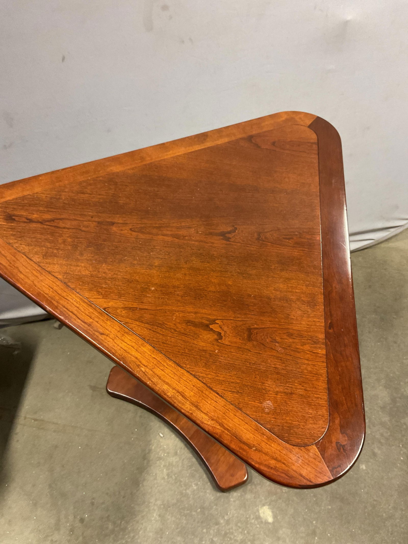 Two Toned Wood Triangular Bar Table - 6