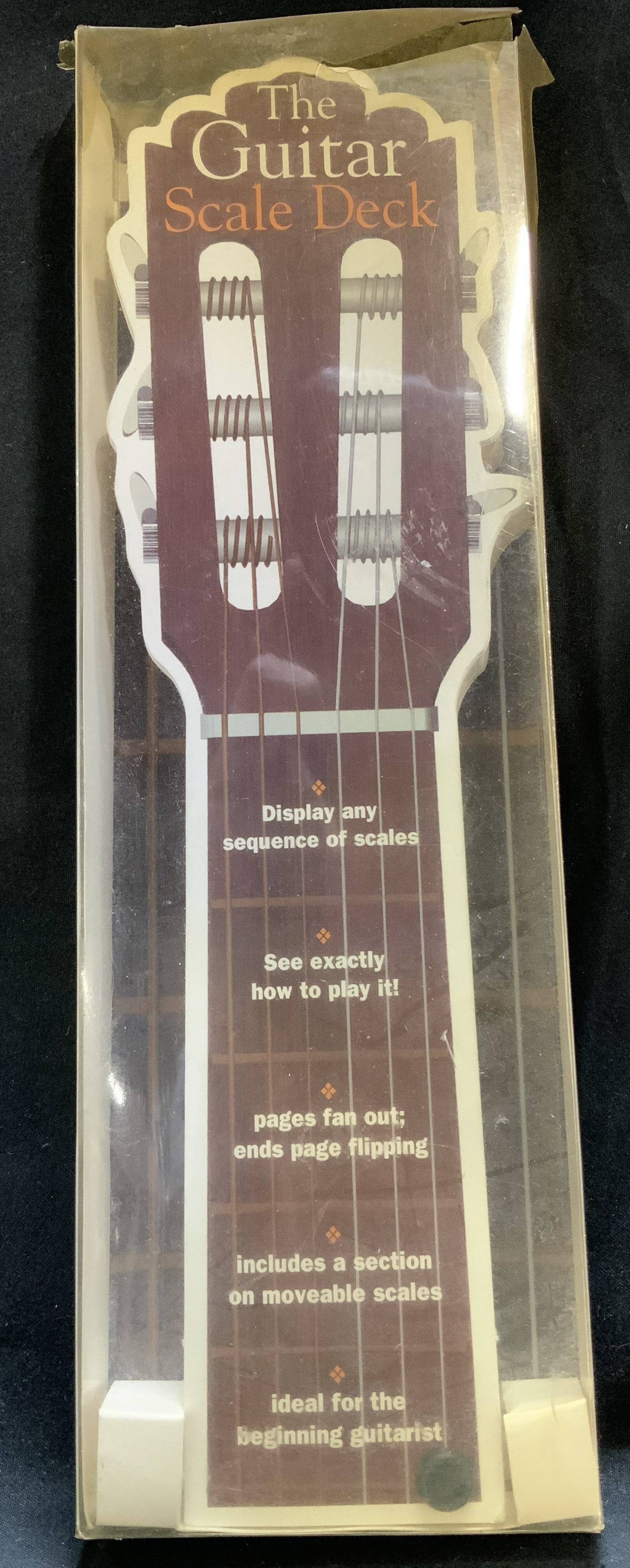 AMSCO The Guitar Scale Desk W Box: The Guitar Scale Deck. Fanning card deck that displays scales in any sequence. Comes with original box. Property of Upper East Side French stage and screen actors Estate, Manhattan. Signed &