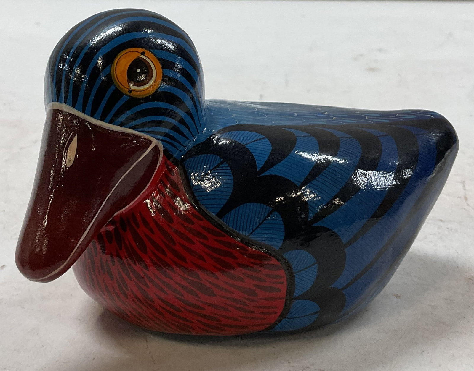 SGND Vtg Ceramic Hand Painted Duck Figurine Mexico (1 of 10)