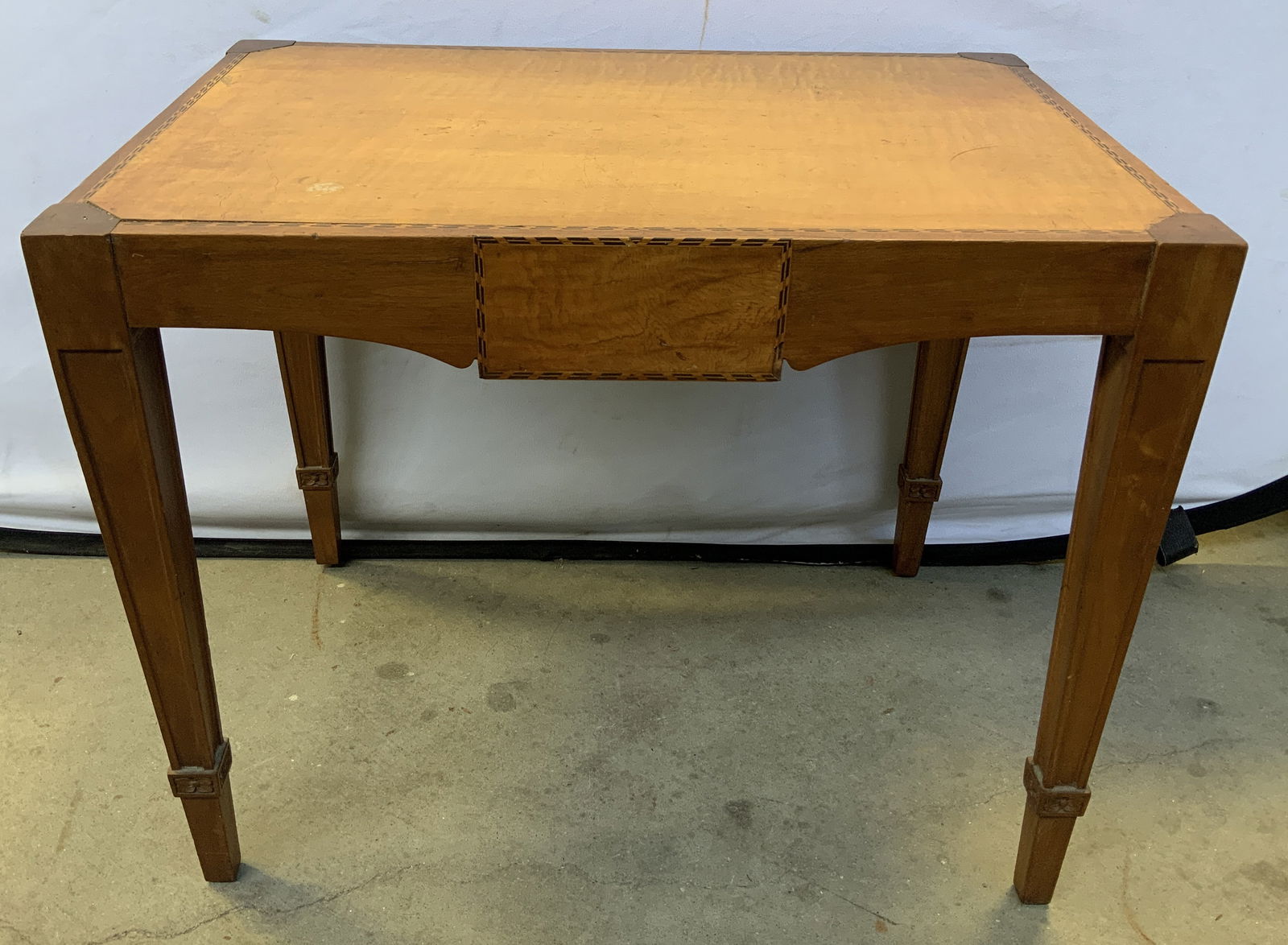 Vintage Inlaid Wooden Side Table (1 of 7)
