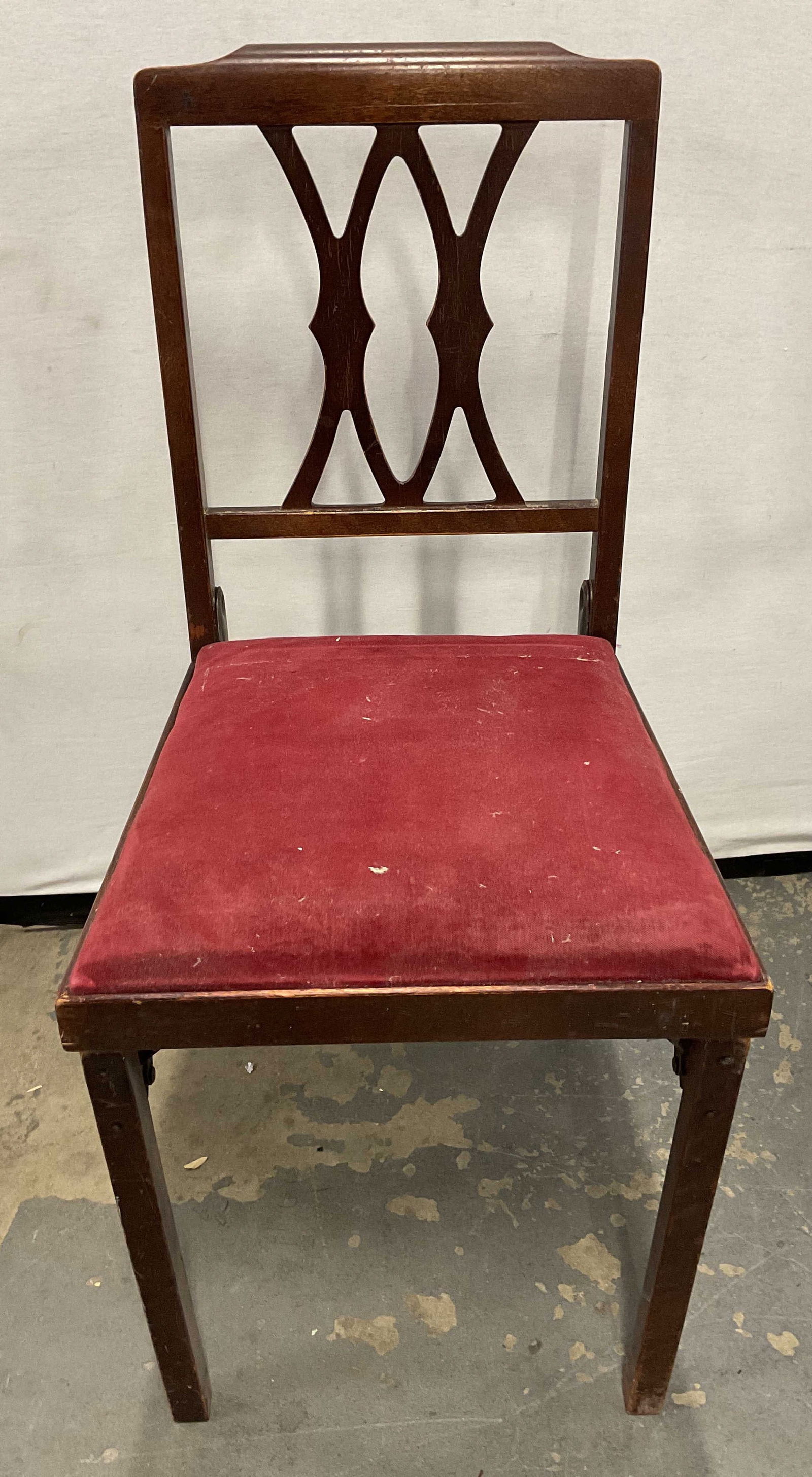 Vtg Lorraine Leg O Matic Wood Folding Chair (1 of 6)