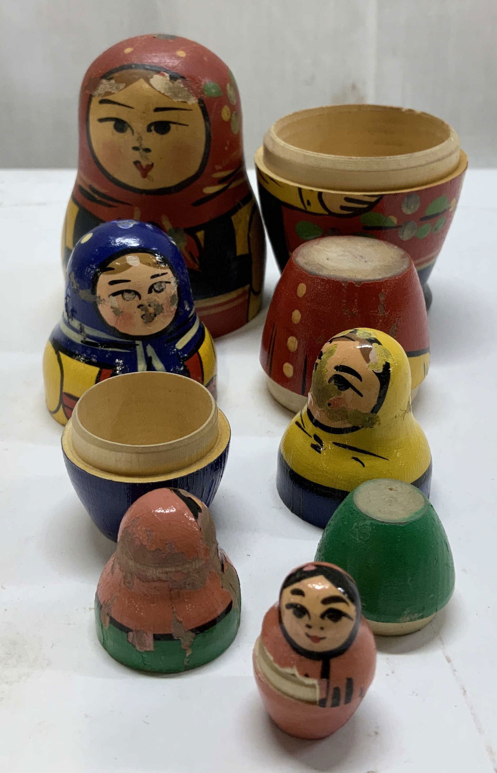 Vtg Hand Painted Wooden Matryoshka Doll (1 of 7)