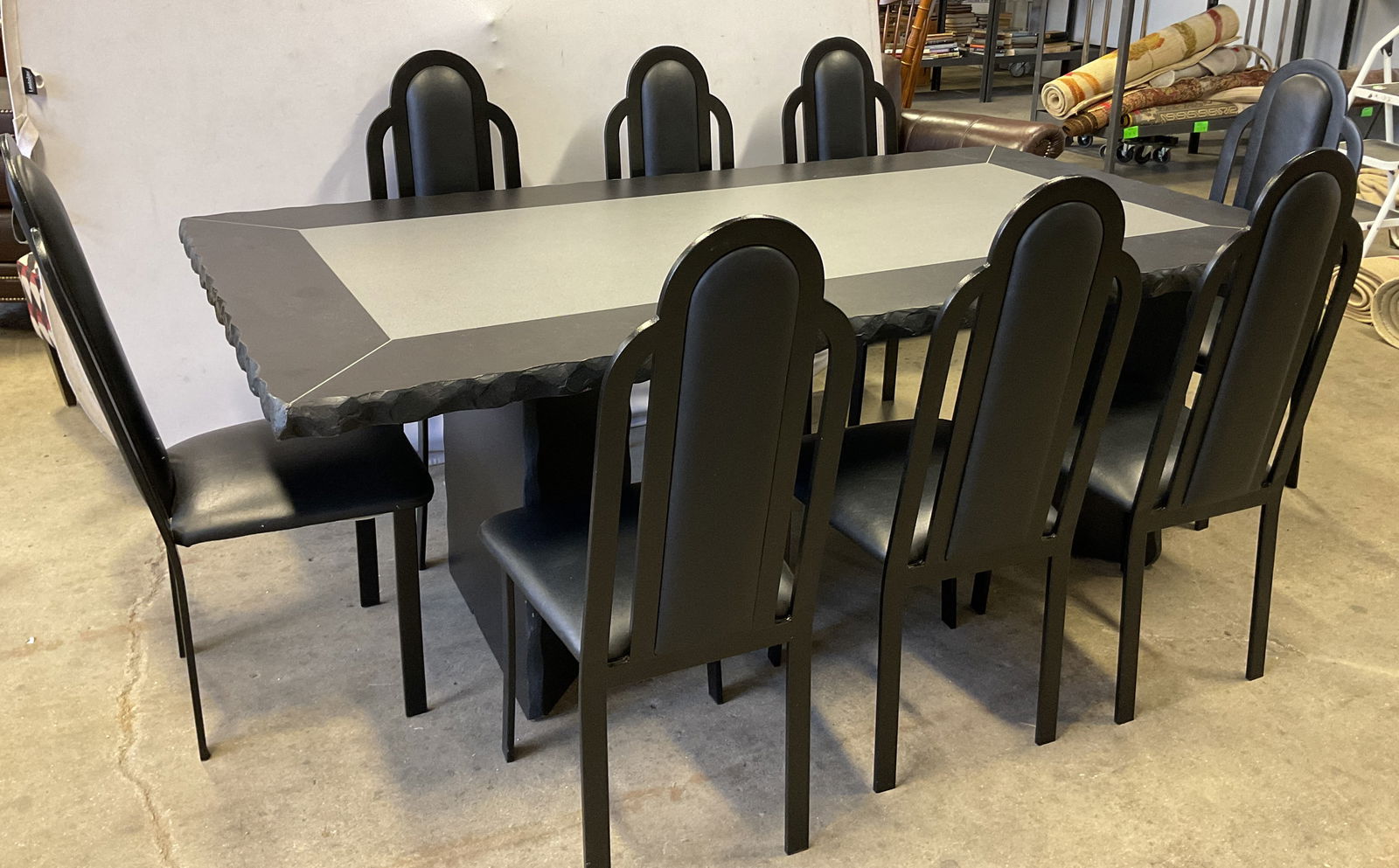 Vintage Black Dining Table & Chairs (1 of 11)