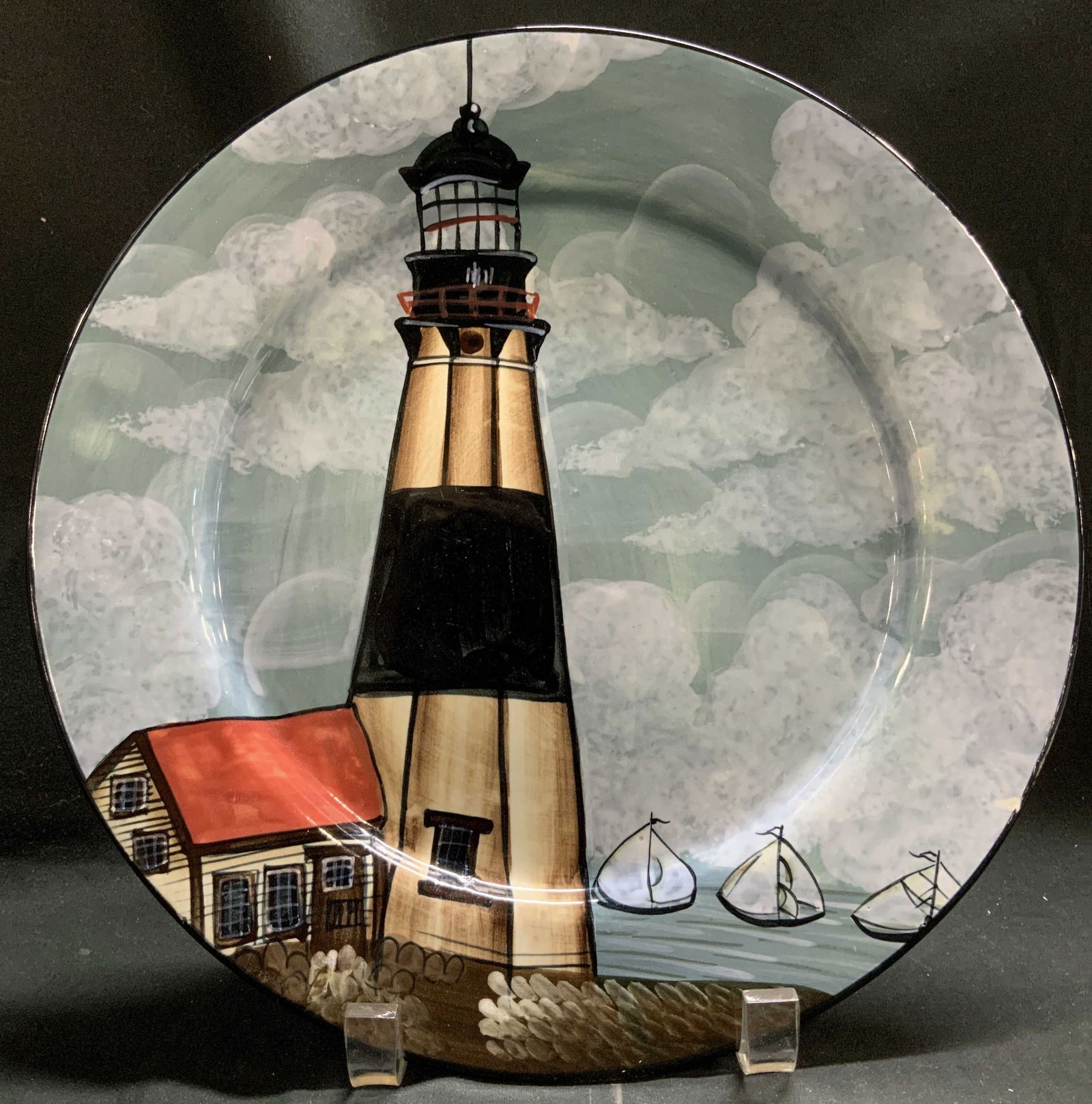 Sakura David Carter Brown By the Sea Deco Plate (1 of 6)