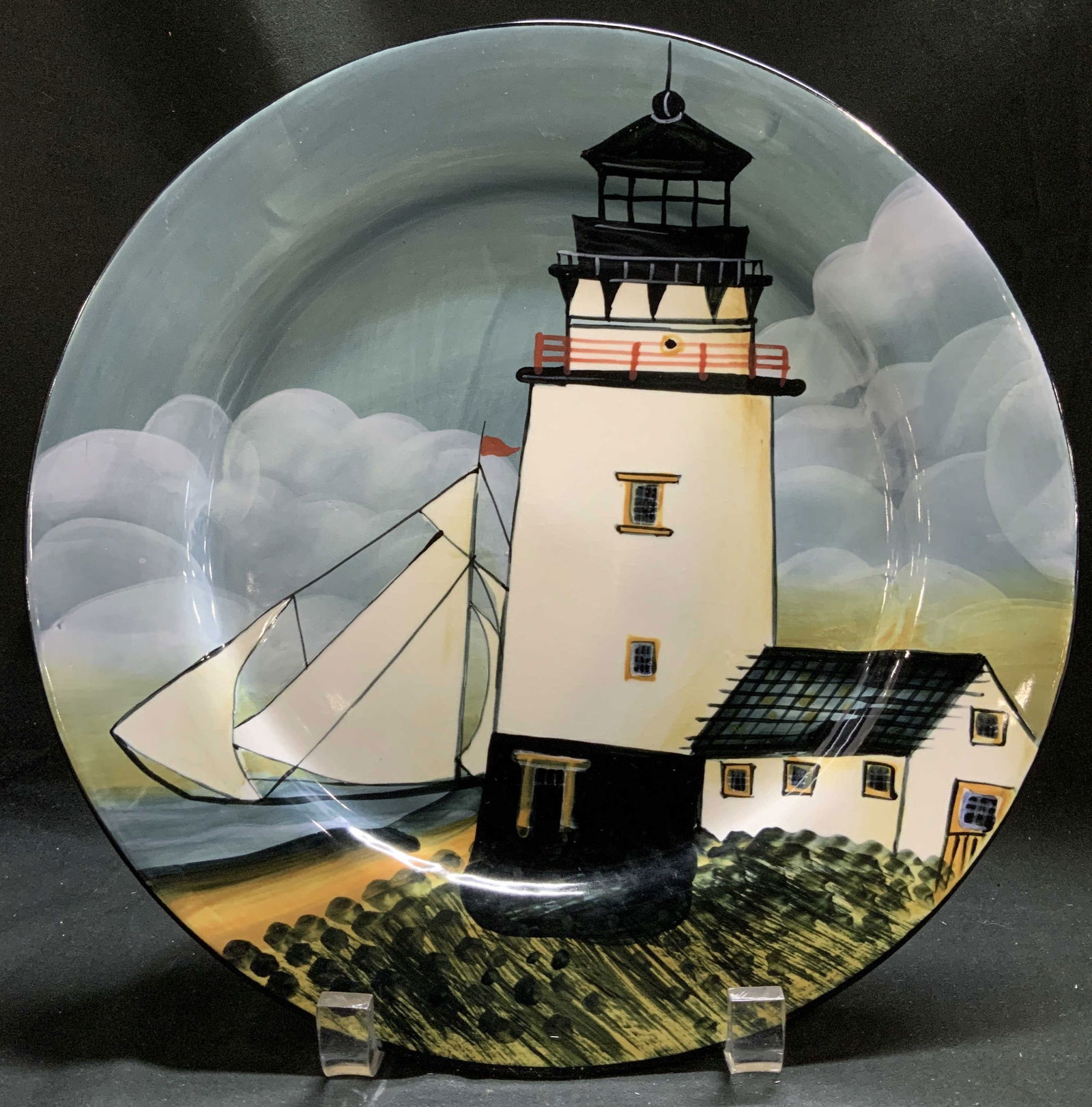 Sakura David Carter Brown By the Sea Deco Plate (1 of 6)