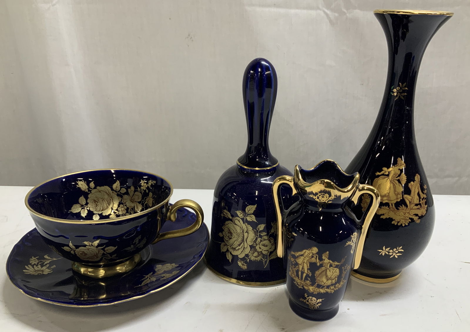 5 Echt Cobalt Germany & Limoges France Table Decor (1 of 10)