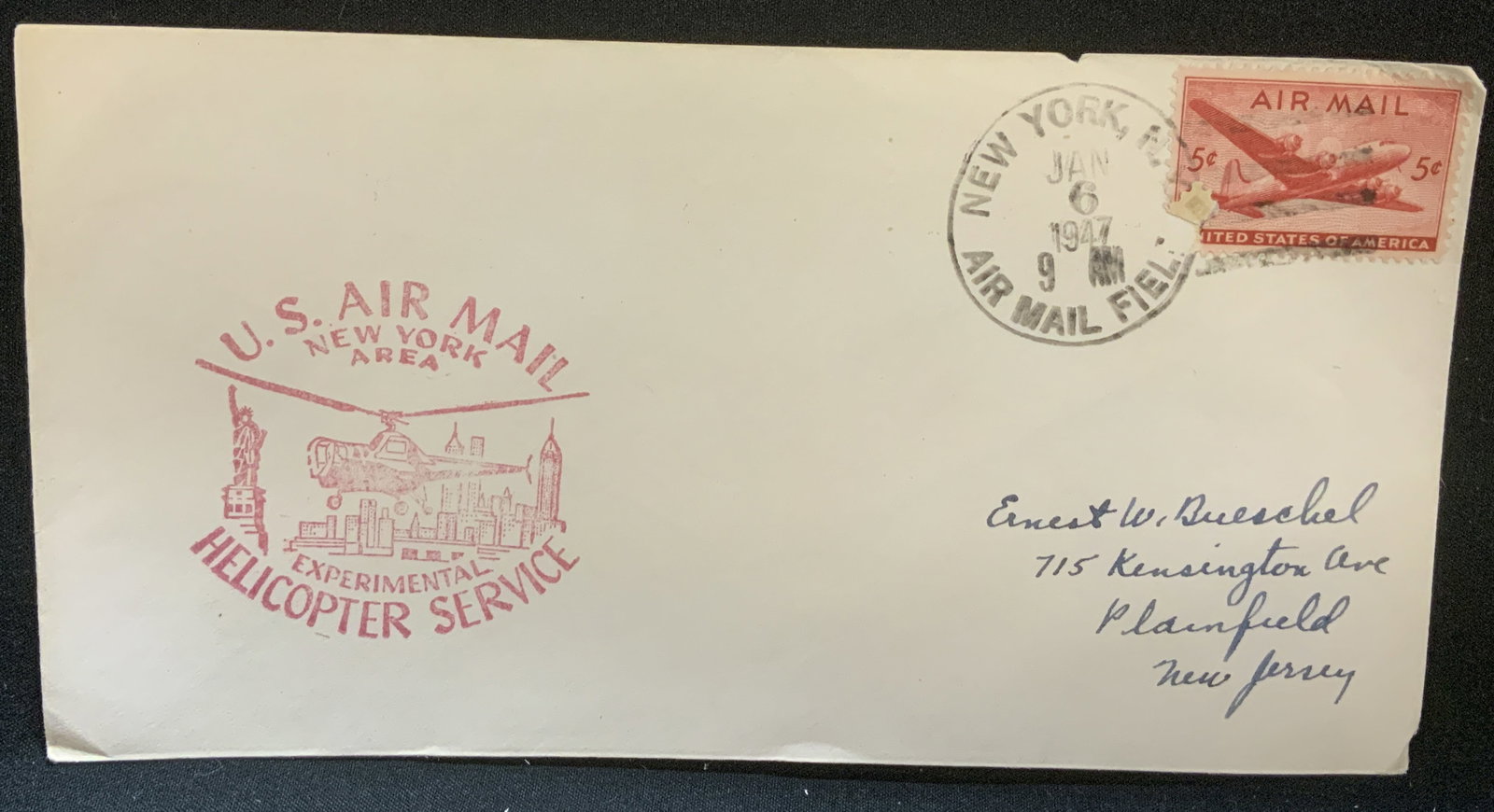 1947 U.S Air Mail Exper. Helicopter 1st Flight Cvr (1 of 6)