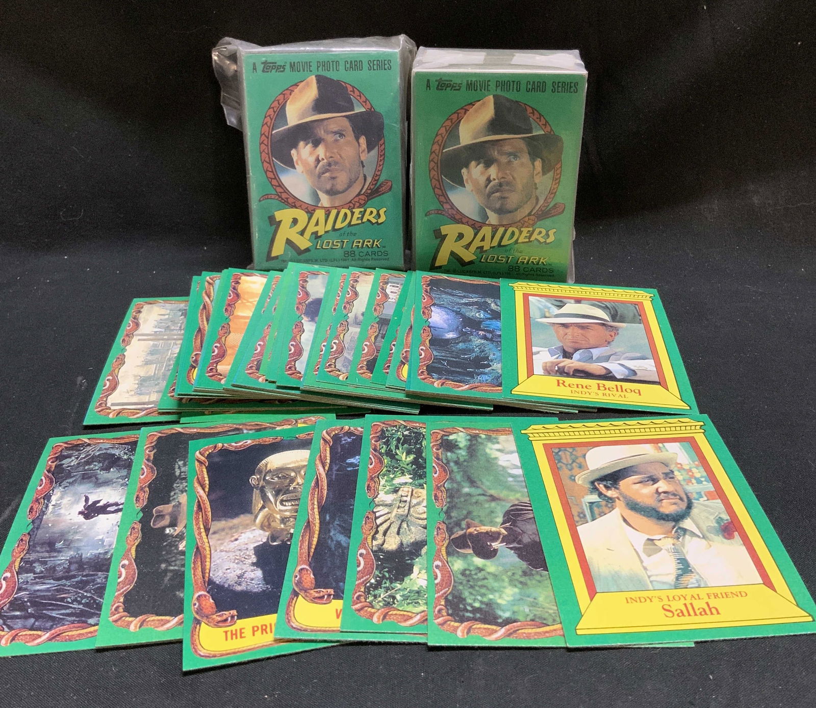 Lot 40+ 1981 Raiders of the Lost Ark Trading Cards (1 of 7)