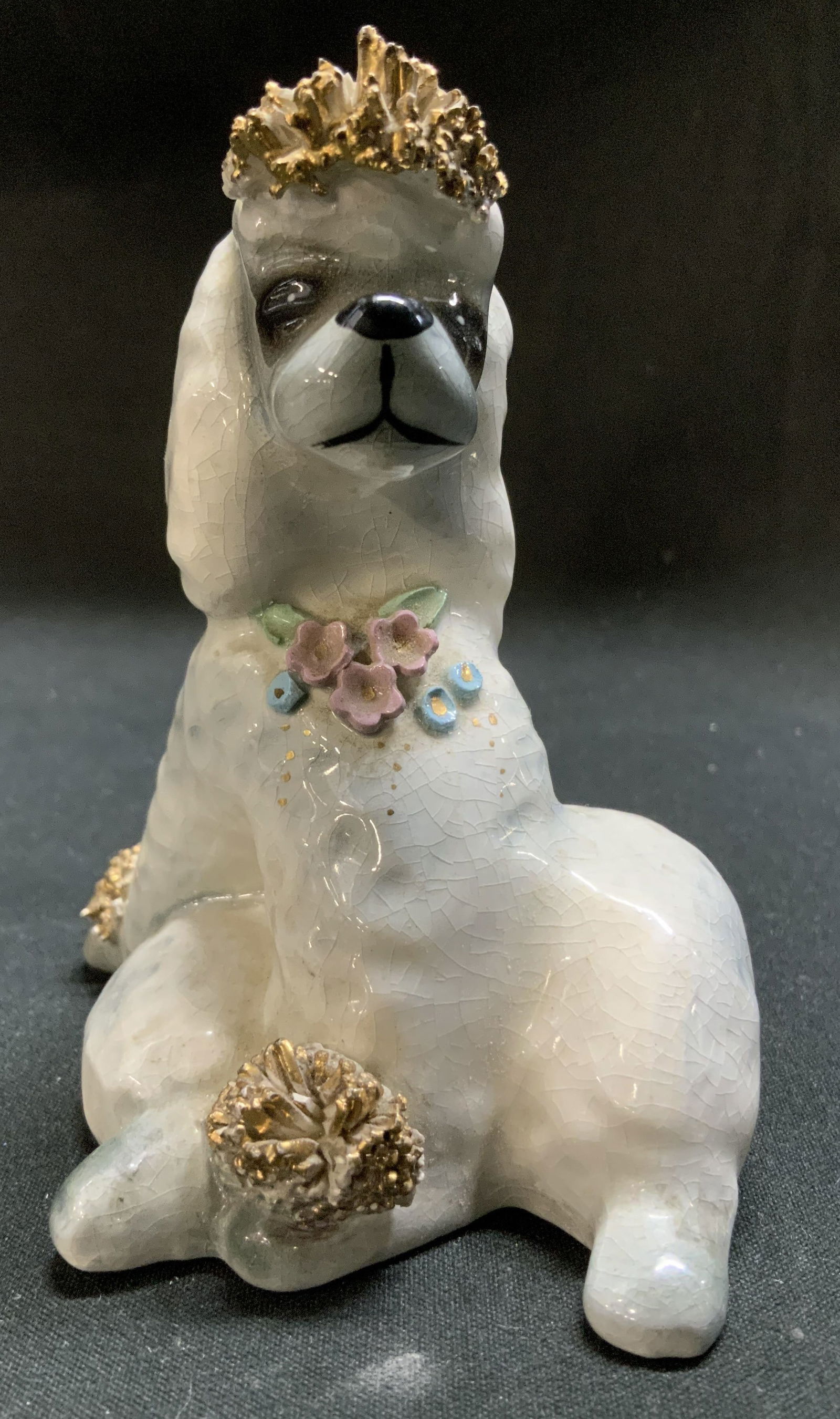 Vtg J. George Spaghetti Poodle Ceramic Figurine (1 of 6)