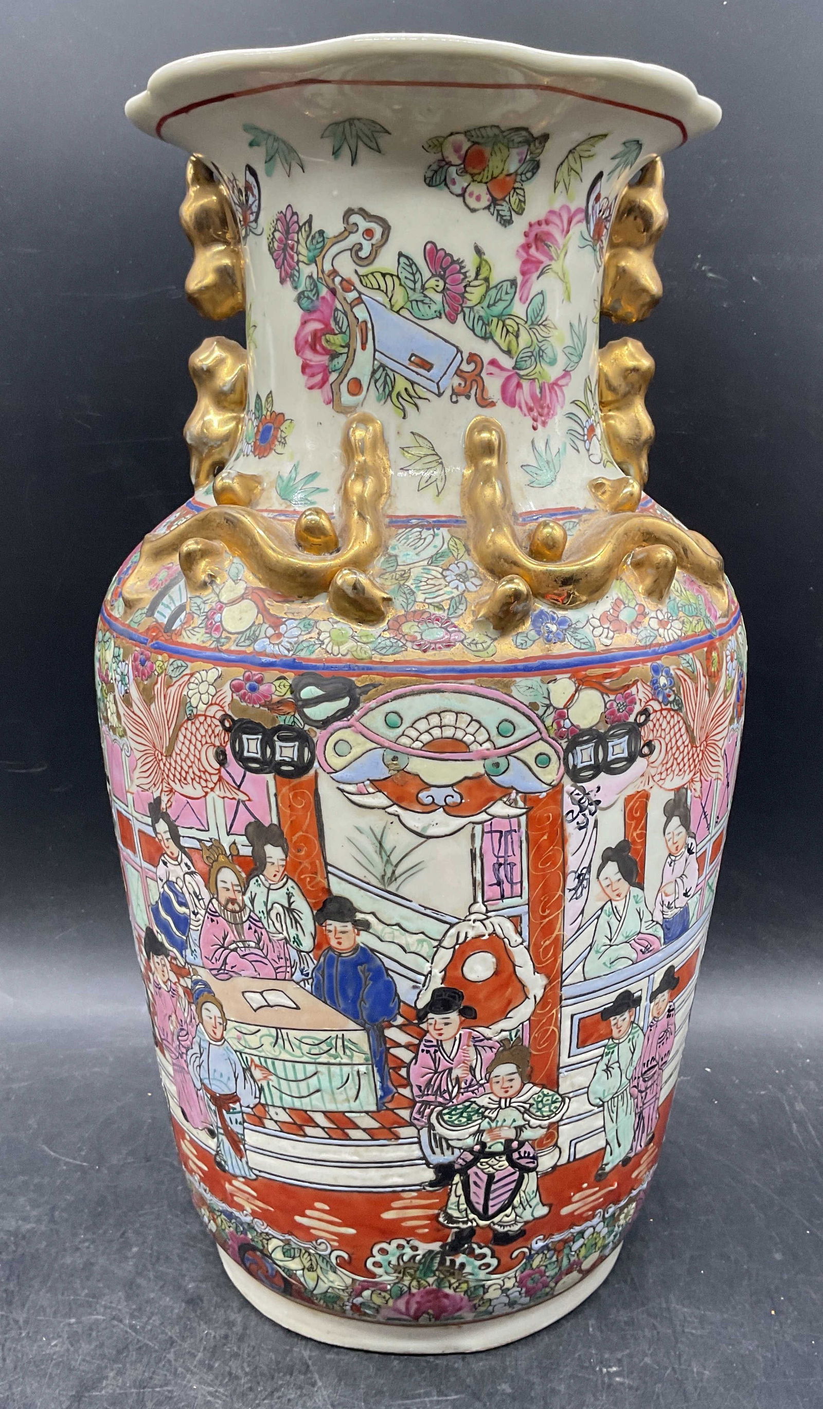 Signed Chinese Famille Rose Porcelain Vase (1 of 6)
