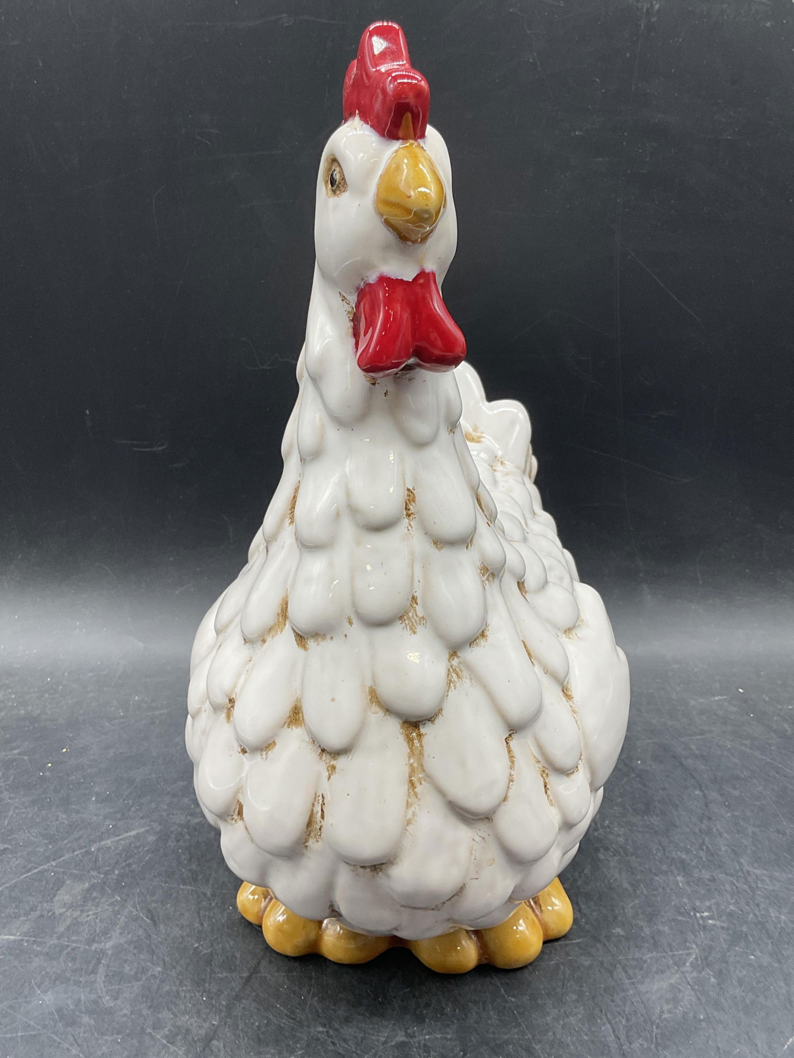 Rustic Ceramic Rooster Figural, 12 In Tall - 2