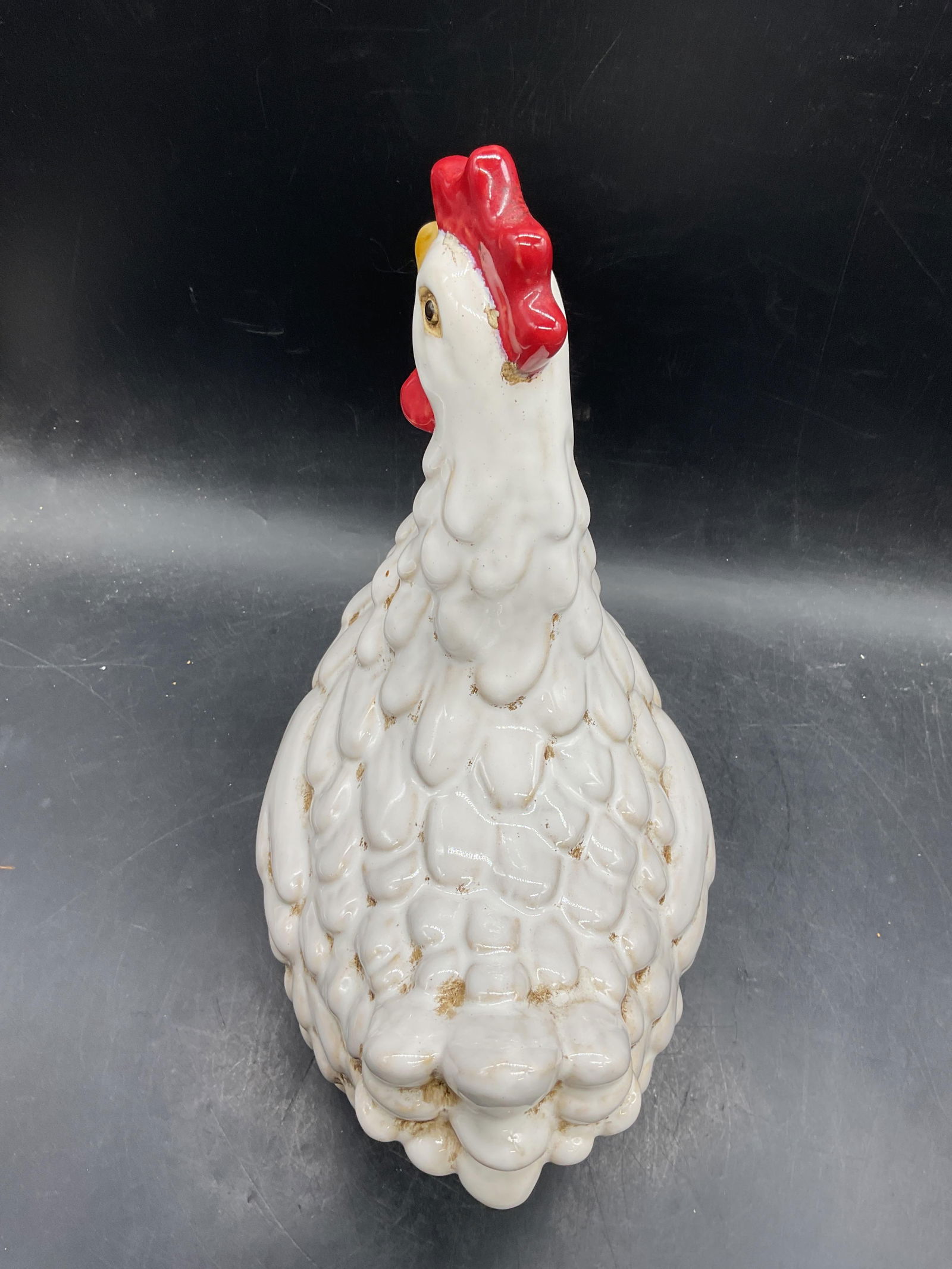 Rustic Ceramic Rooster Figural, 12 In Tall - 5