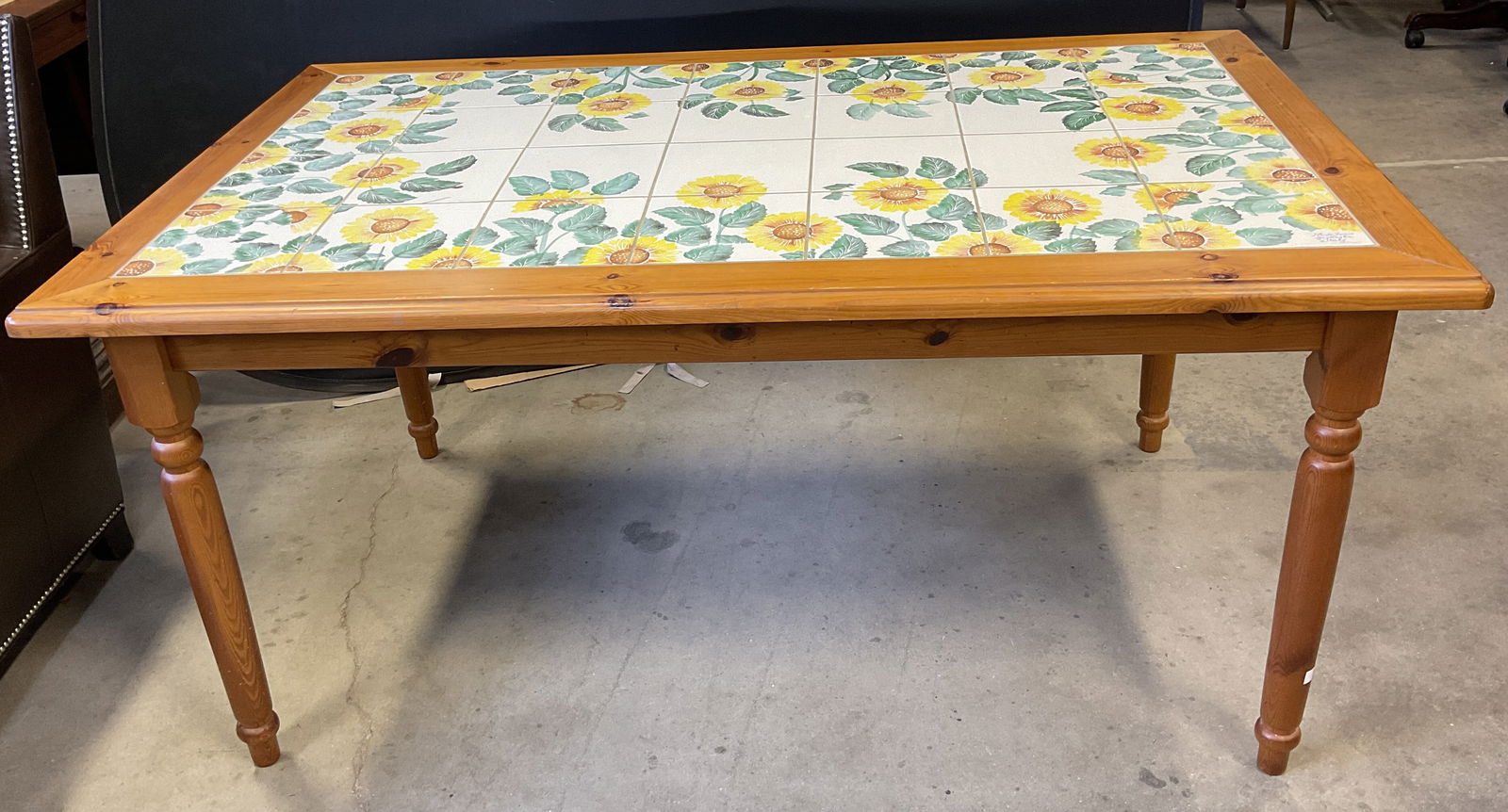 Nicola Fasano Tiled Pine Dining Table, Italy (1 of 8)