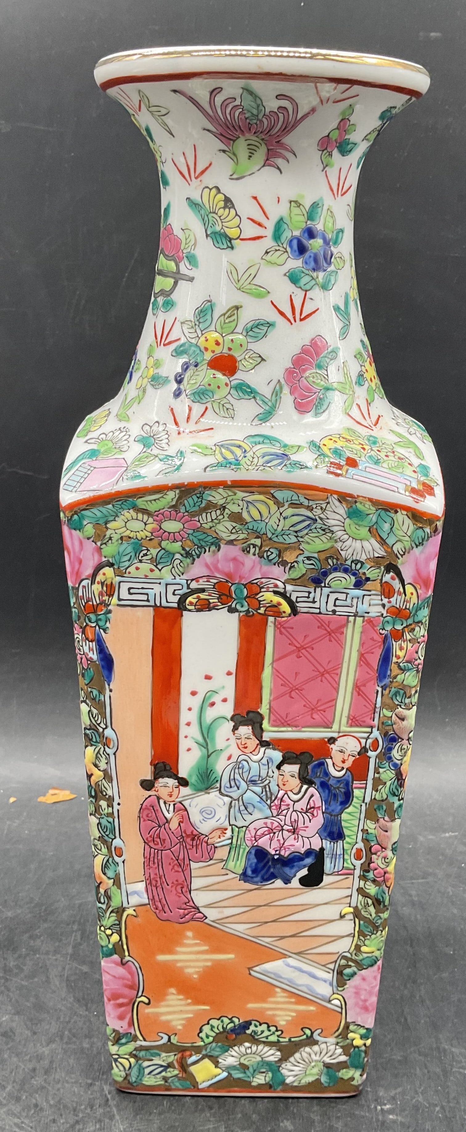 Signed Chinese Porcelain Famille Rose Vase (1 of 6)