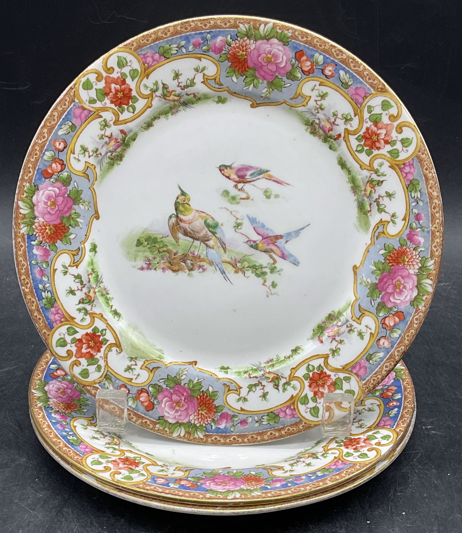 Set 3 Vintage Shelley China Old Sevres Plates (1 of 6)