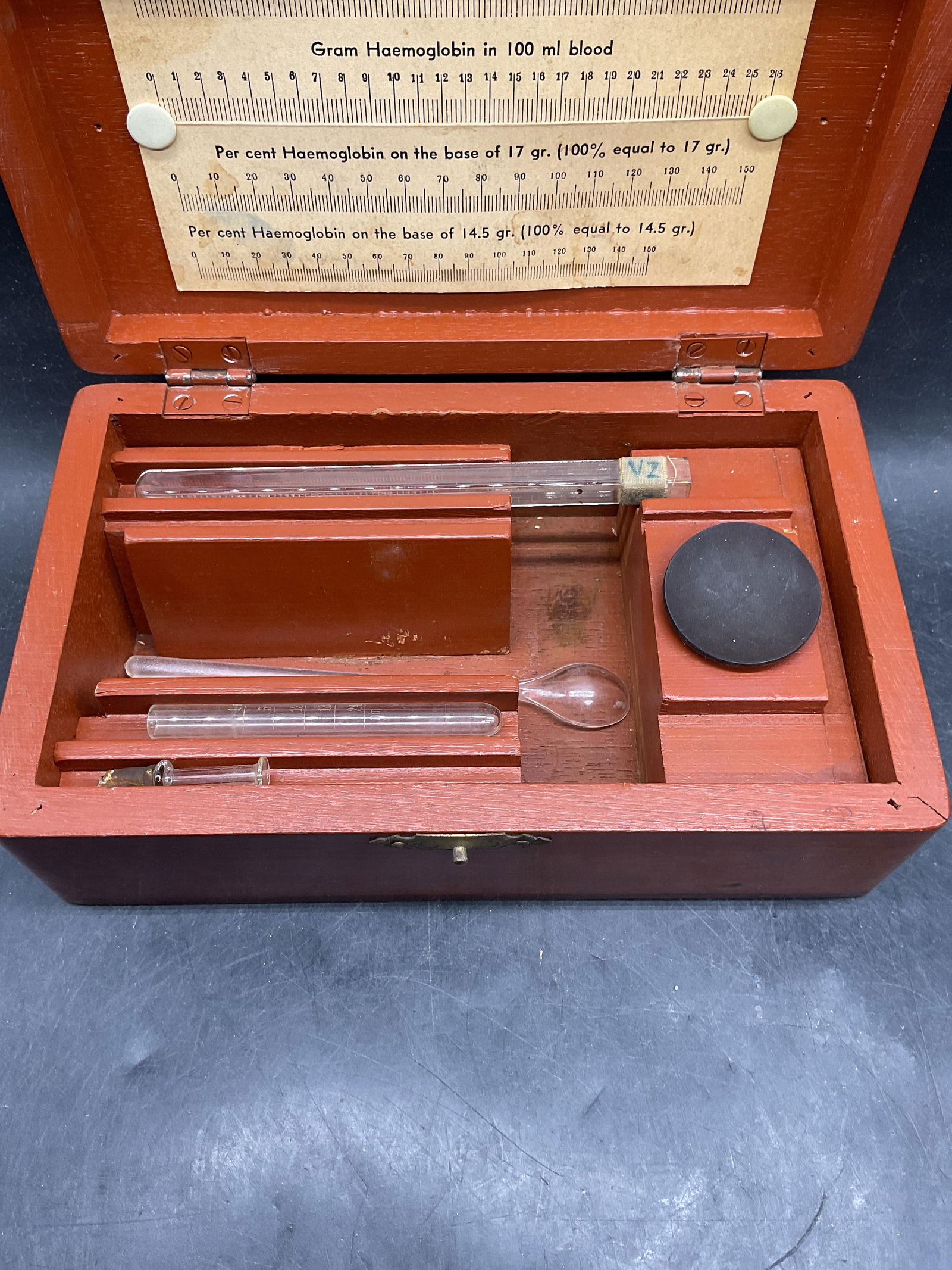 Antq Sahli Haemoglobinometer Set, Wood Box - 3