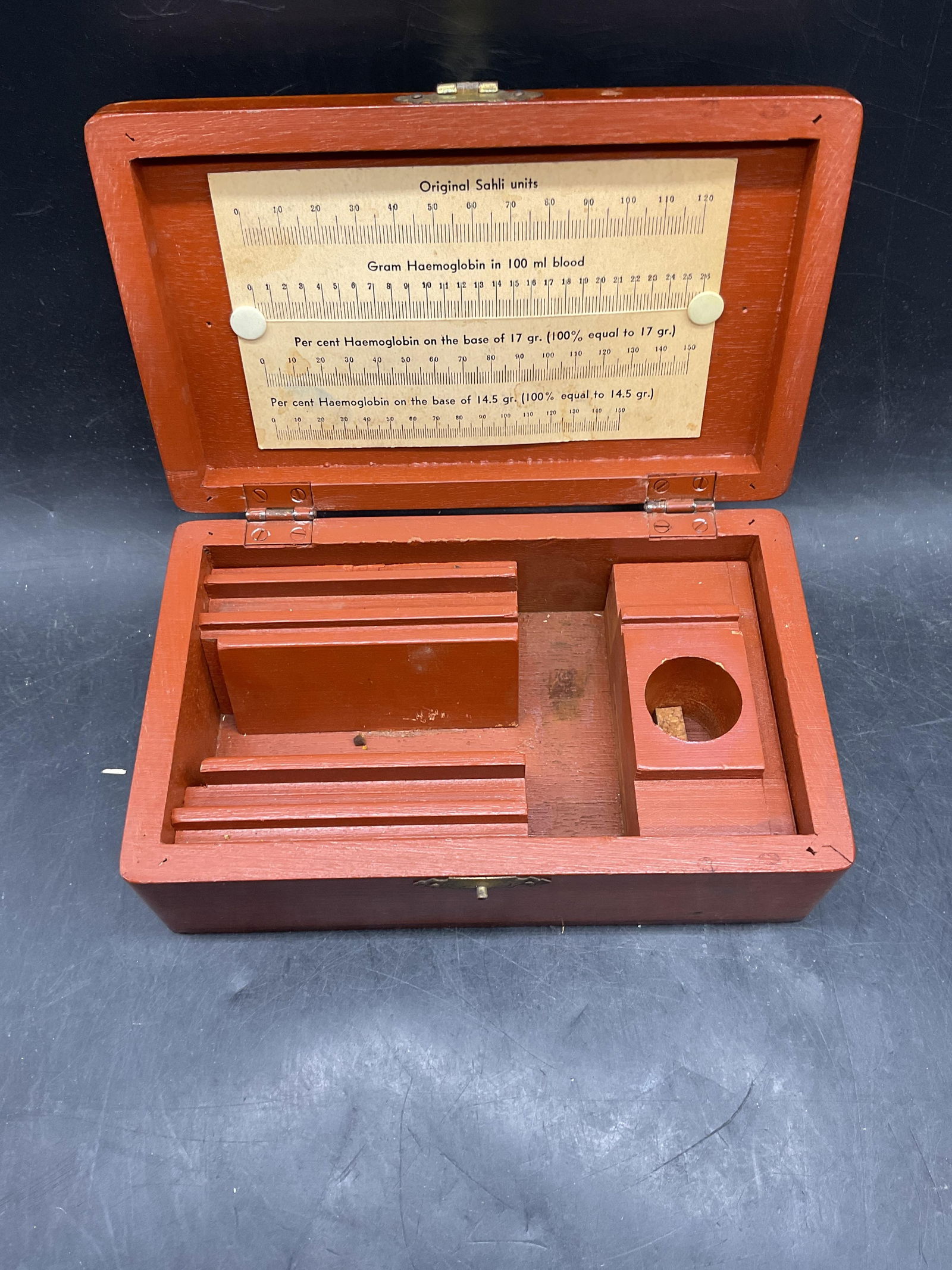 Antq Sahli Haemoglobinometer Set, Wood Box - 5