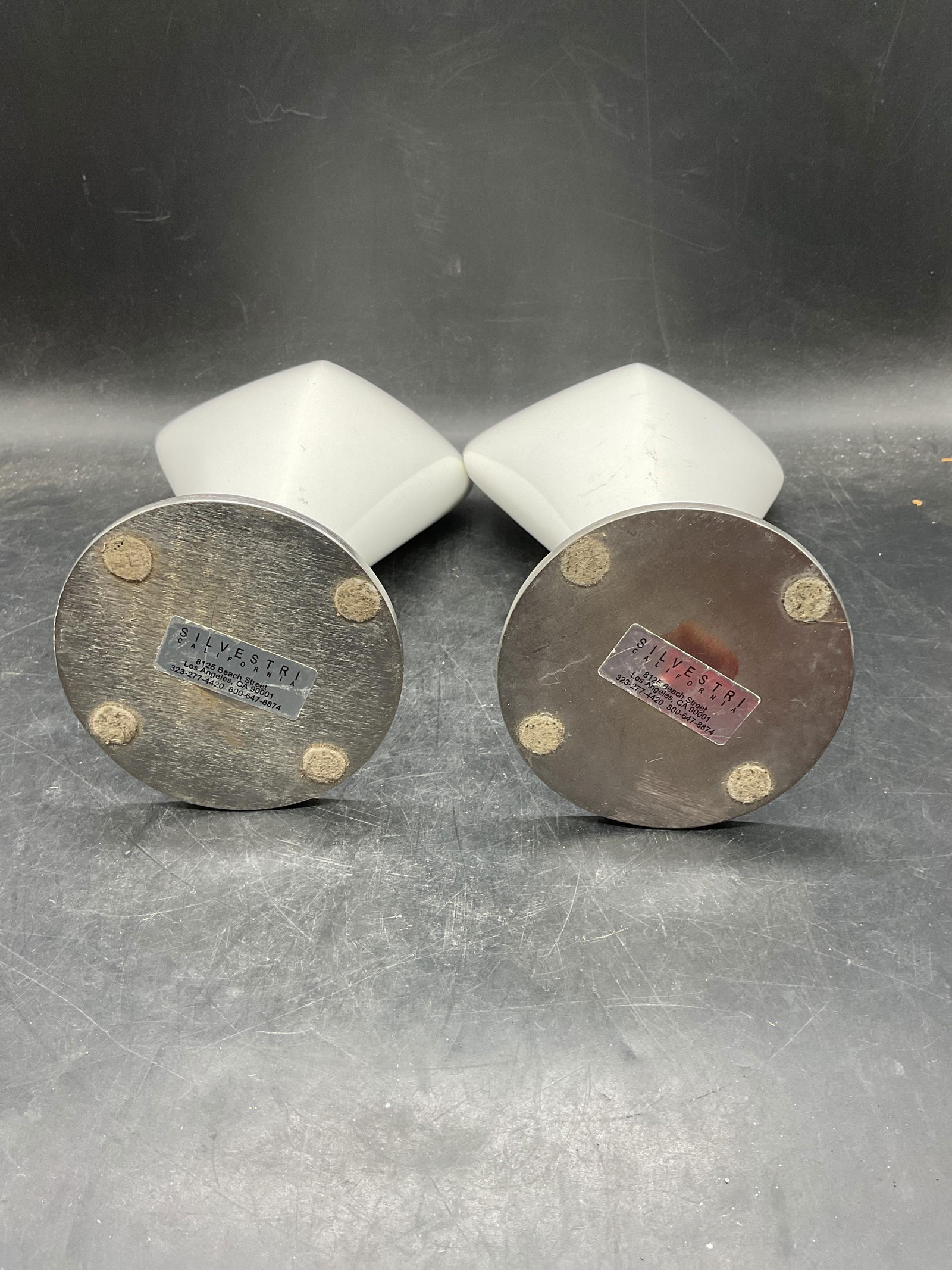 Pair SILVESTRI White Bust Form Decorative Objects - 6