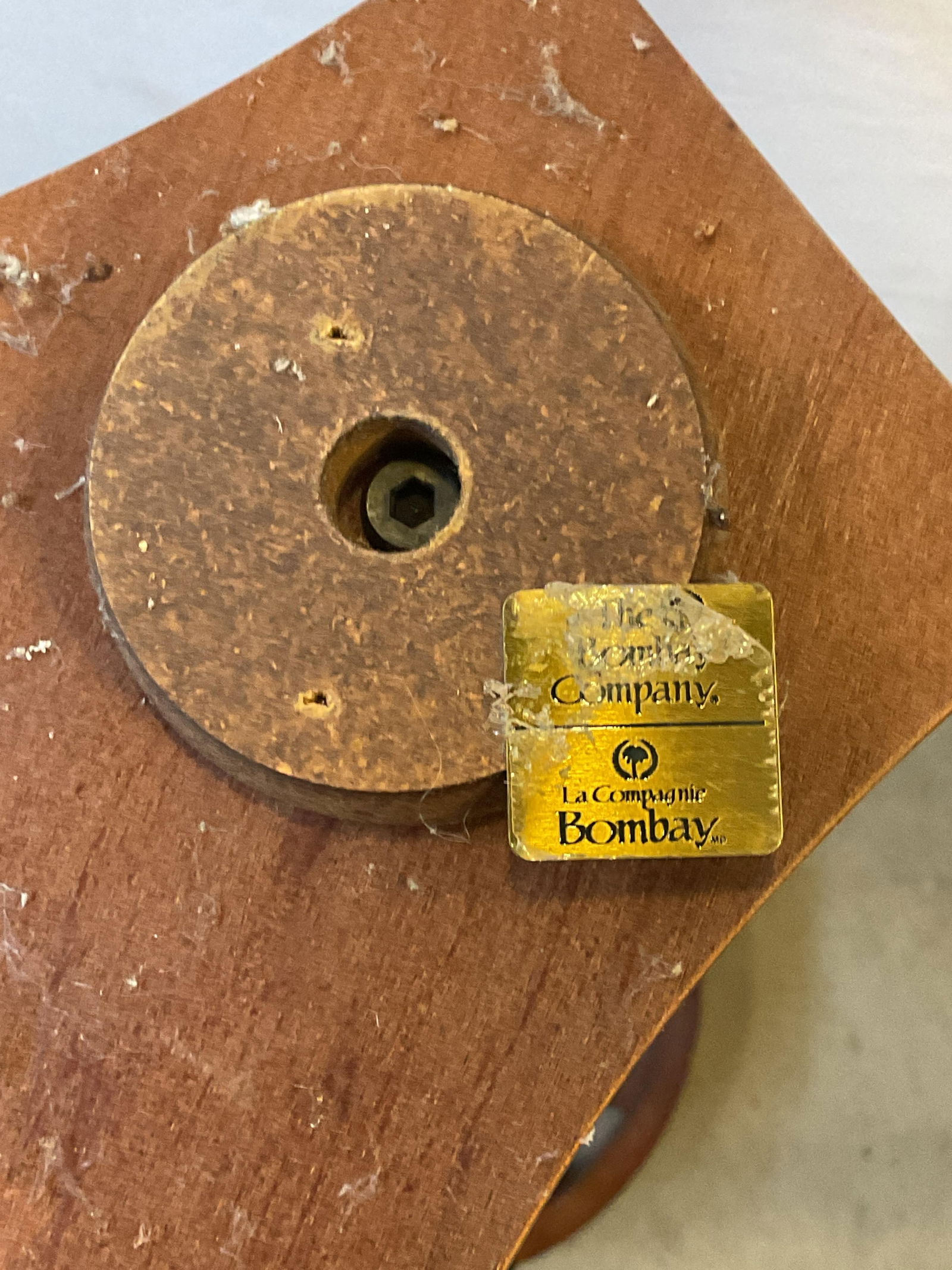 Bombay Neoclassical Mahogany Marble Side Table - 7