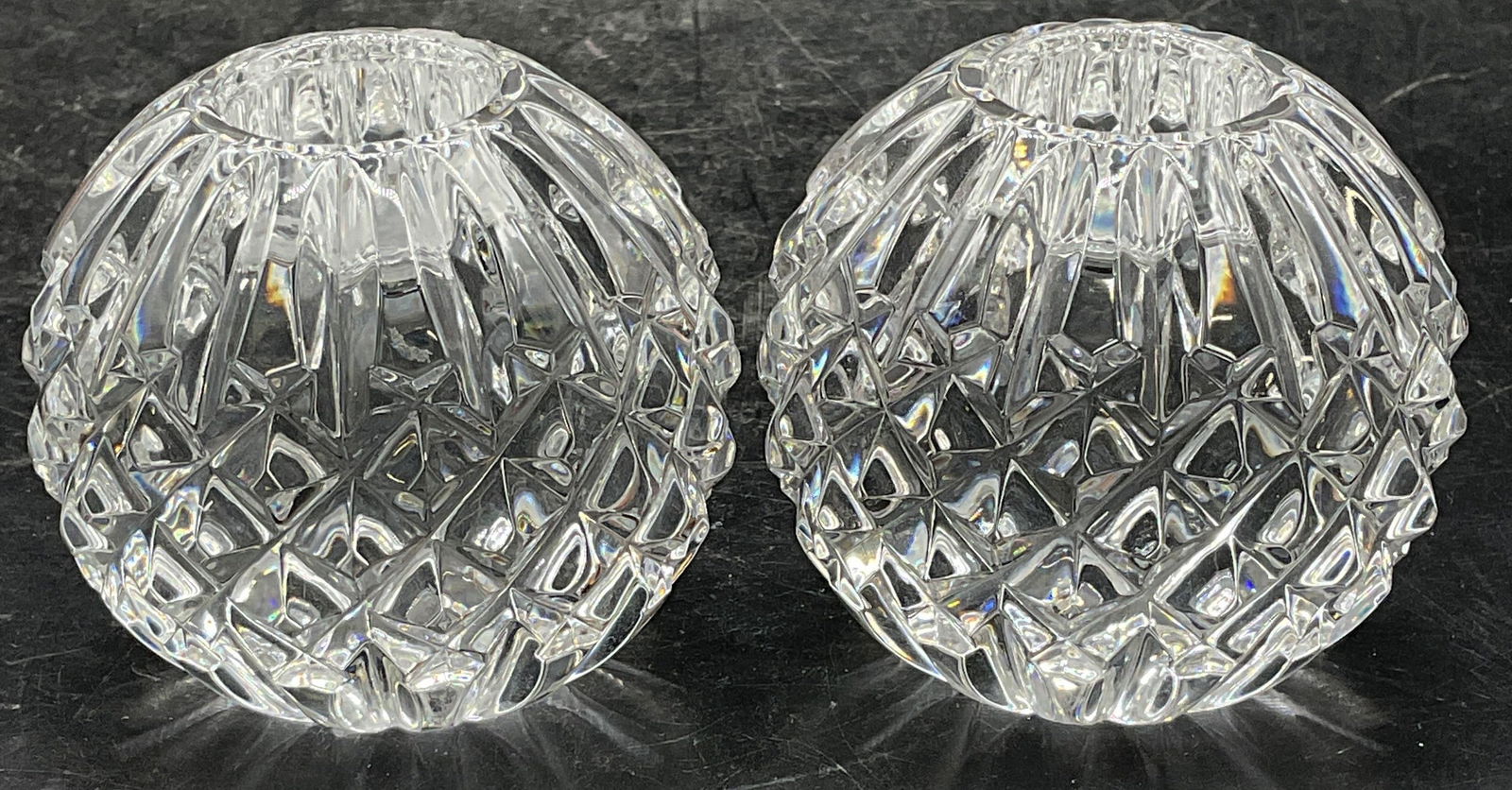 Pair Waterford Crystal Ball Candle Holders (1 of 7)
