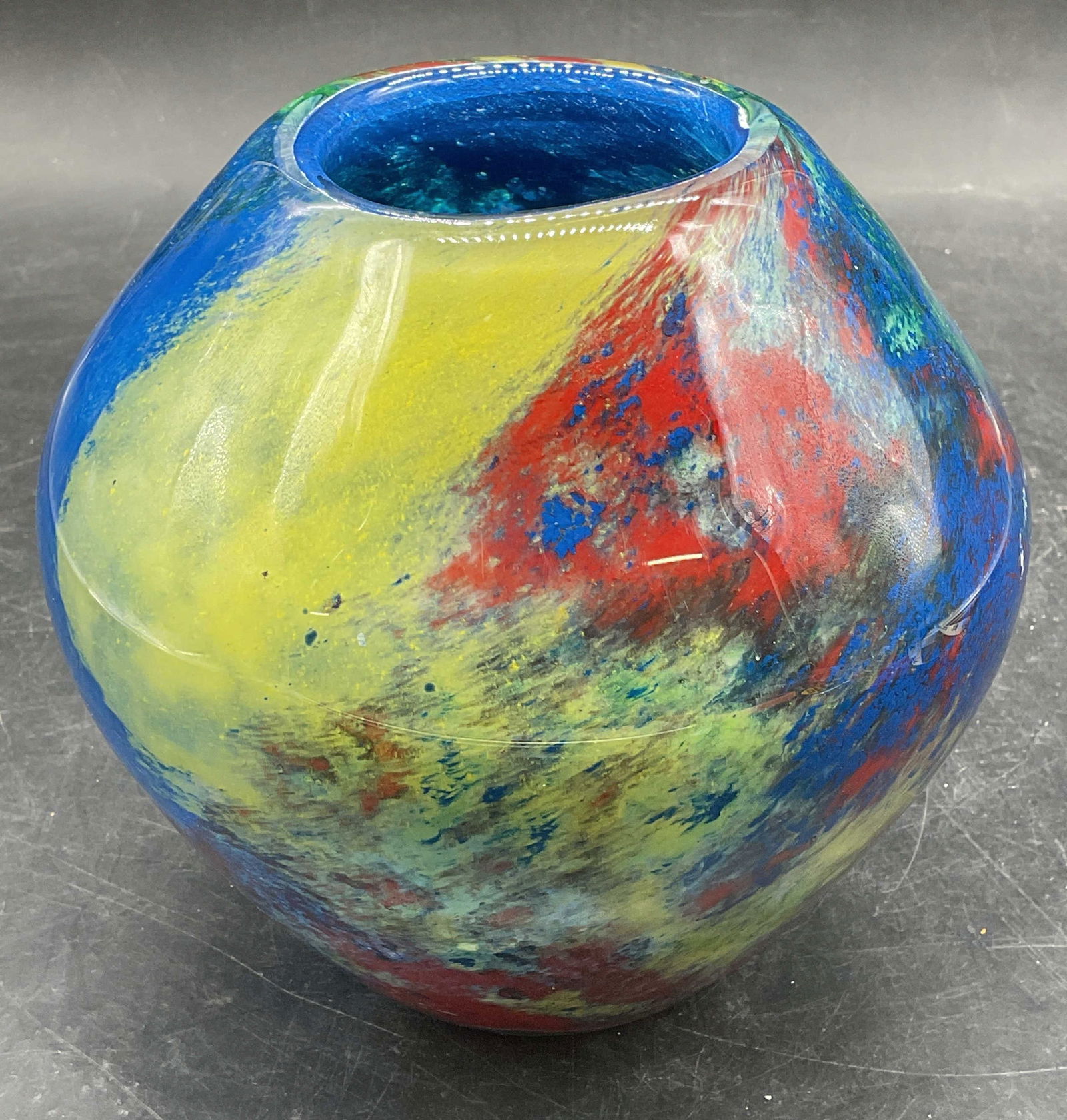 Hand Blown Abstract Art Glass Vase (1 of 6)