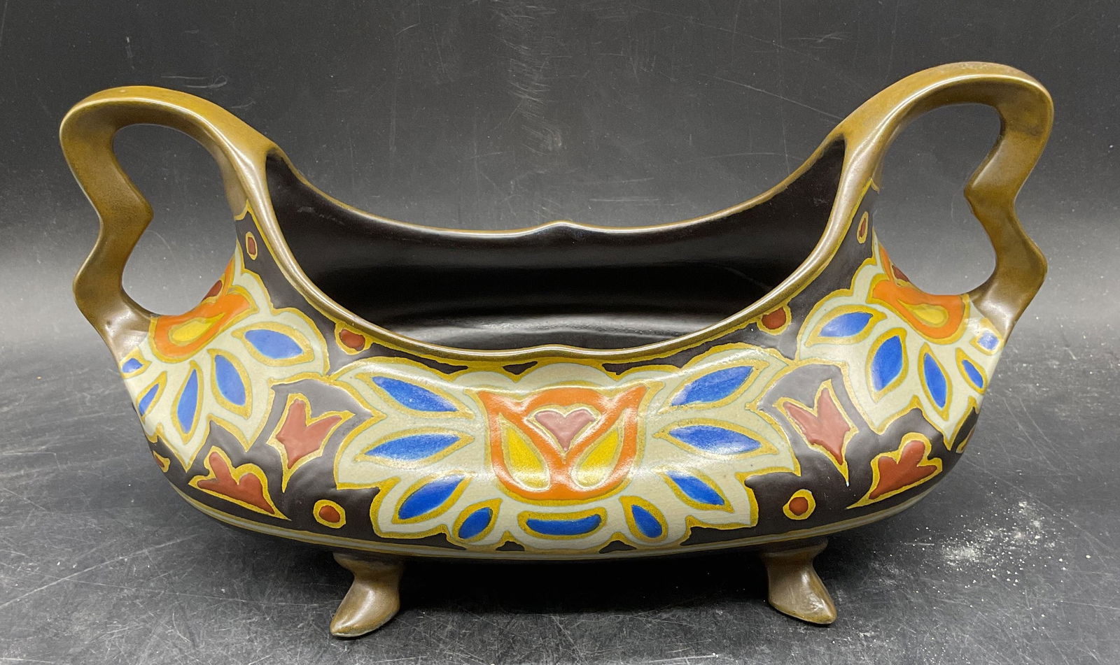 Gouda Art Deco Ceramic Jardiniere, Holland (1 of 6)