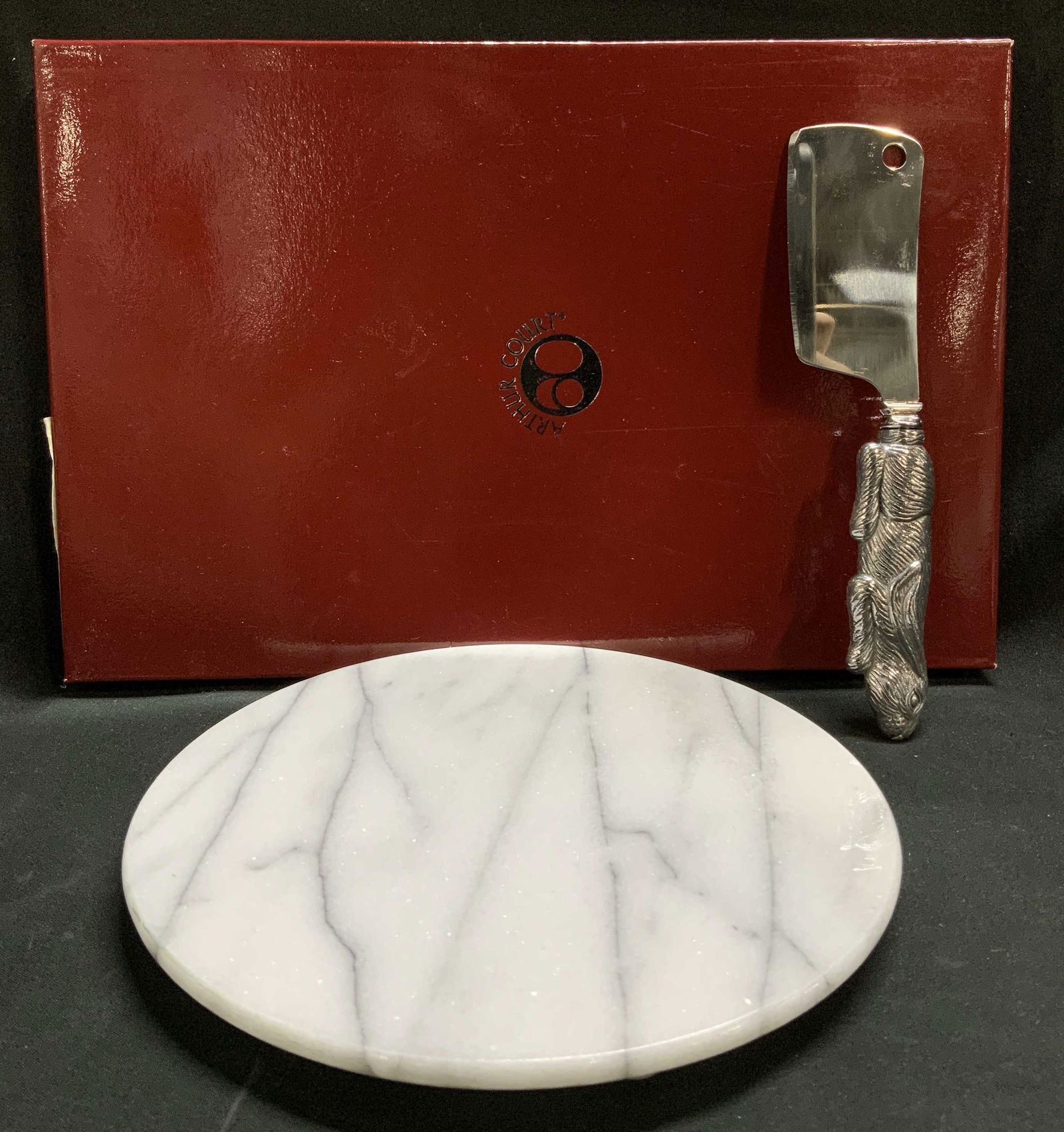 2 Pc Arthur Court Marble Cheese Board&Knife Set bx (1 of 7)