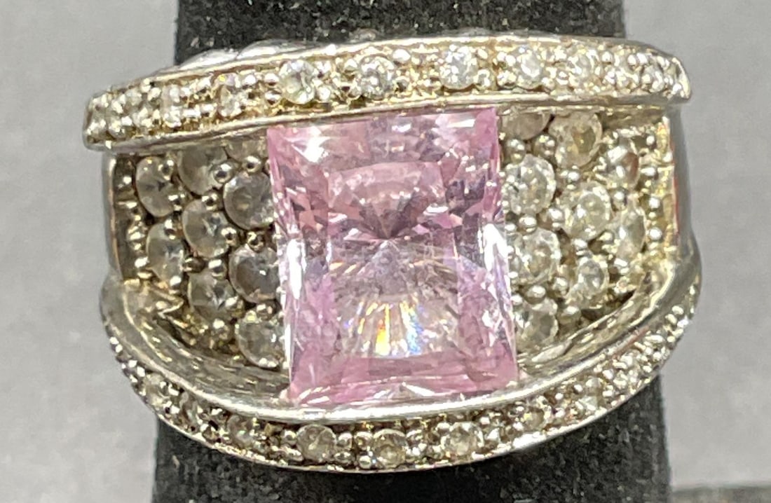 MEM Sterling Silver Pink Semiprecious Ring (1 of 6)