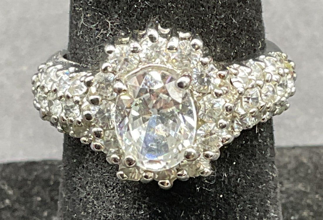 Signed HC Sterling Silver Semiprecious Ring (1 of 7)