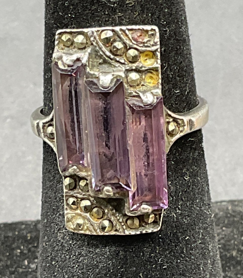 Vintage Sterling Silver Semiprecious Ring (1 of 6)