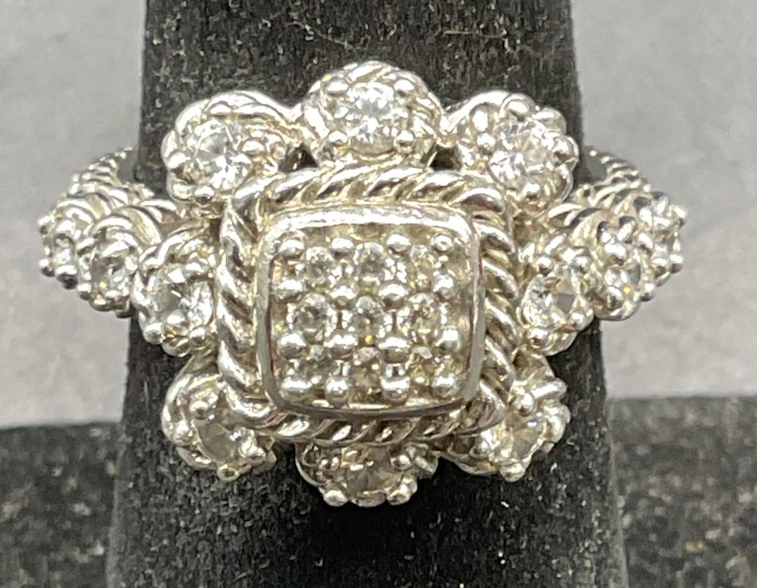 Judith Ripka Sterling Silver CZ Ring (1 of 6)