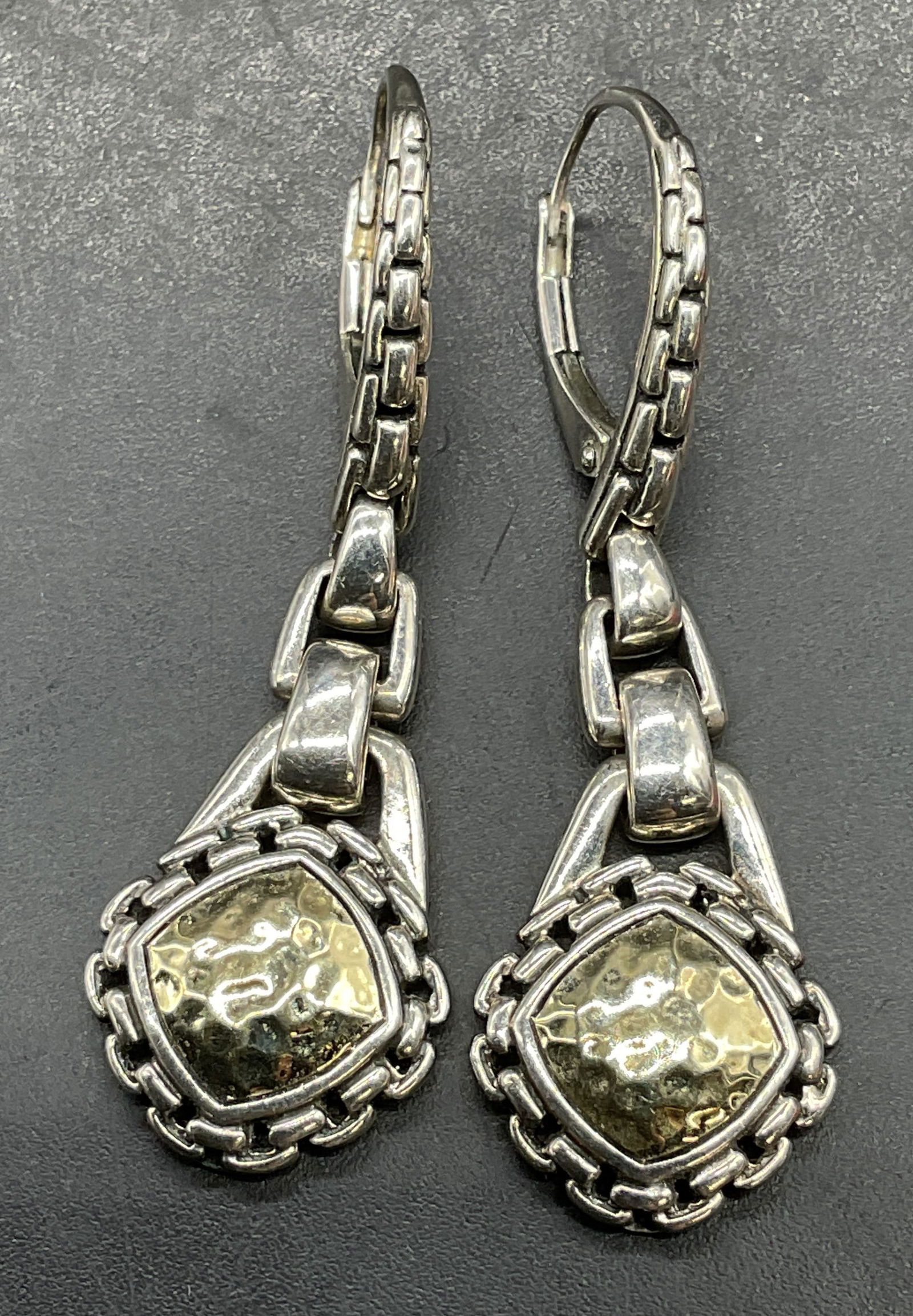 John Hardy Sterling Silver 14K Gold Earrings (1 of 6)