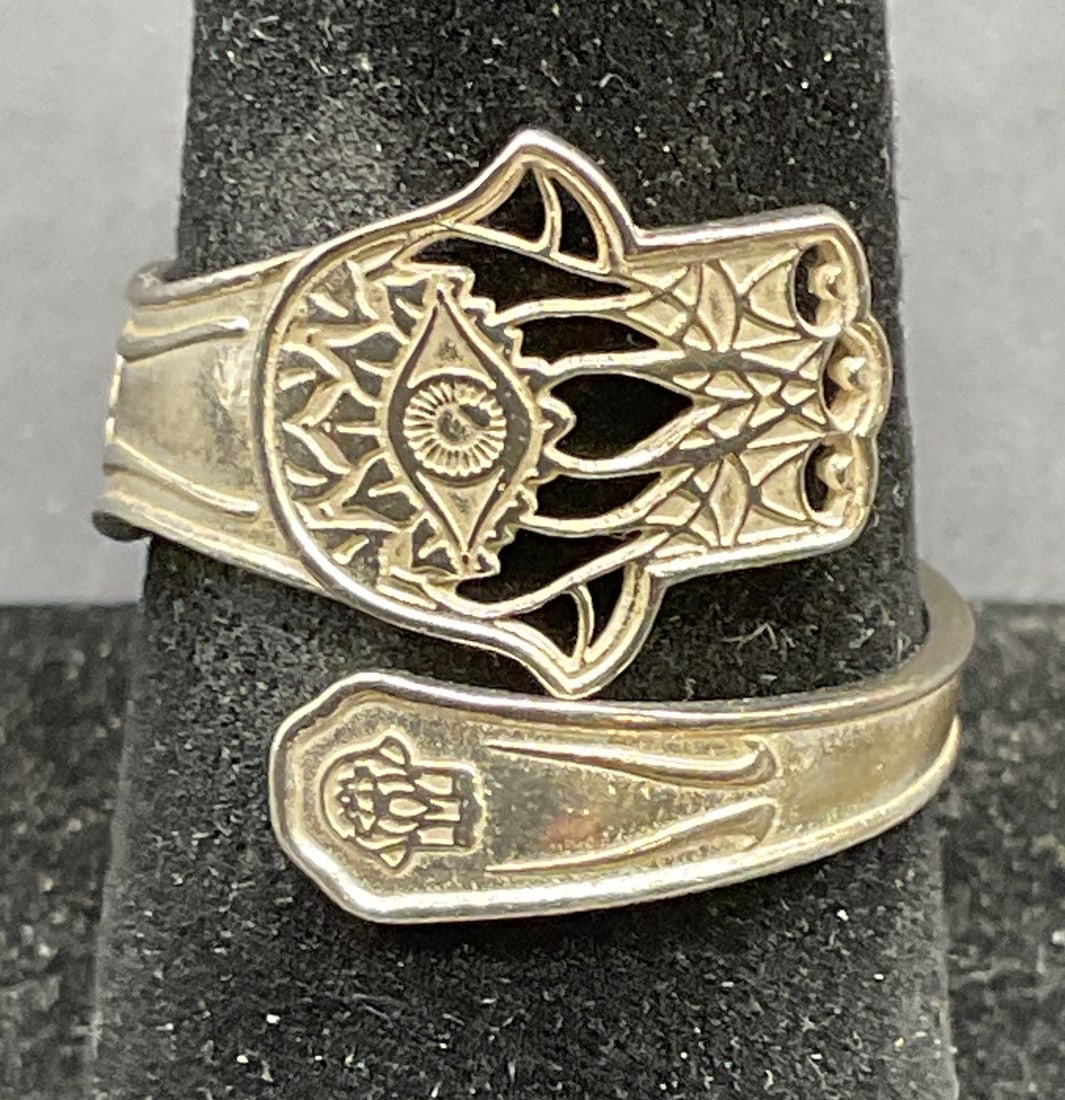 Alex & Ani Sterling Silver Hamsa Ring (1 of 8)