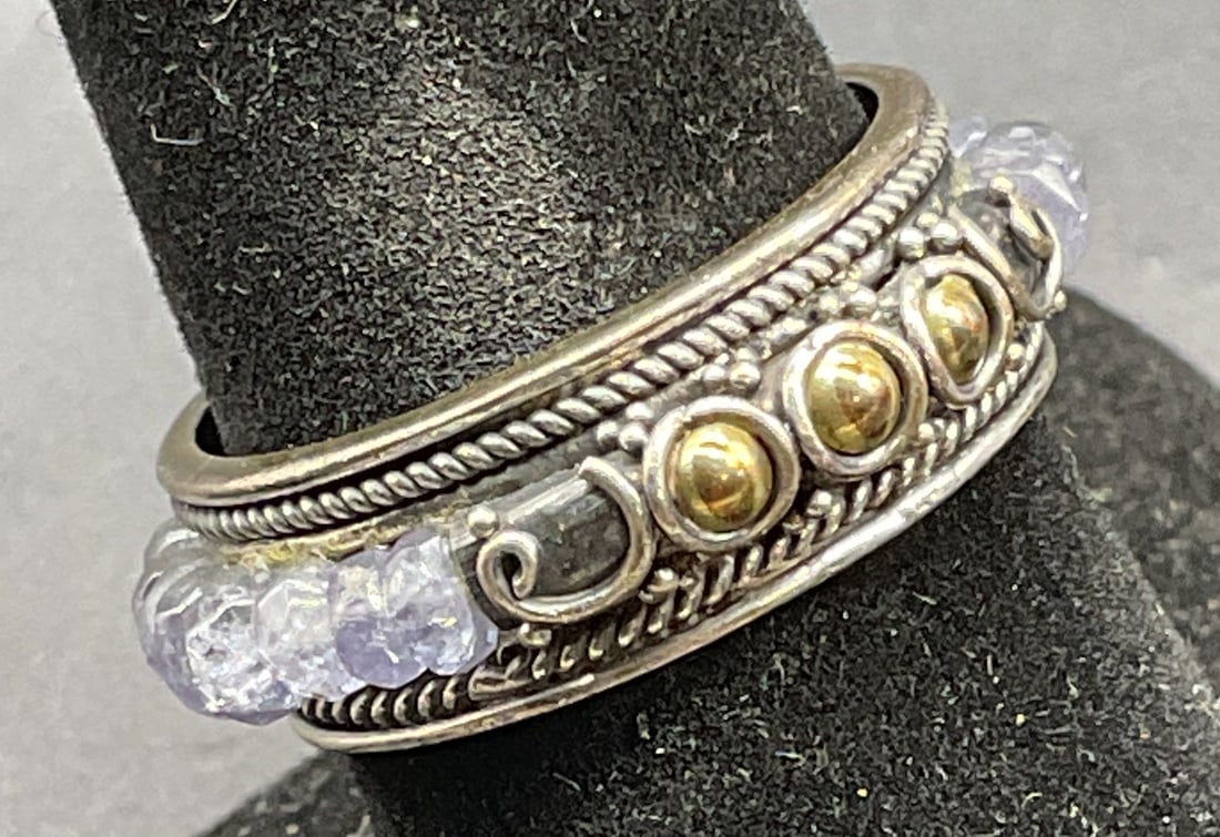 Suarti Sterling 18k Gold Semiprecious Ring (1 of 6)