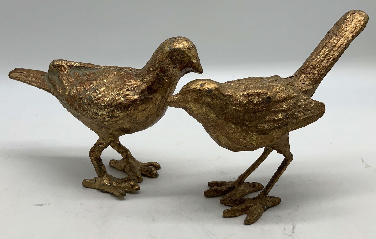 Vntg Pair Gilt Metal Bird Figurines (1 of 6)