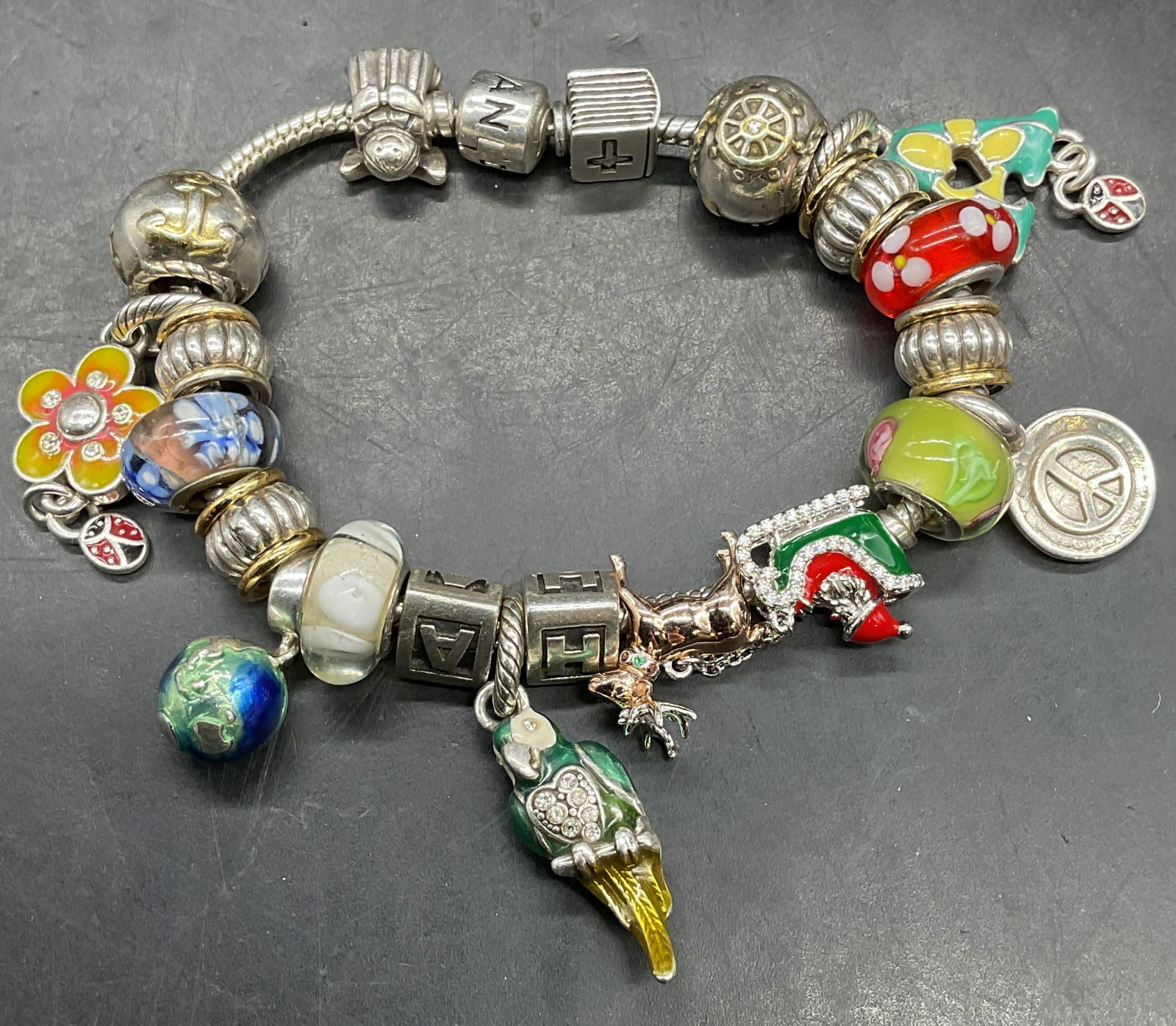 Pandora Sterling Silver Charm Bracelet (1 of 7)