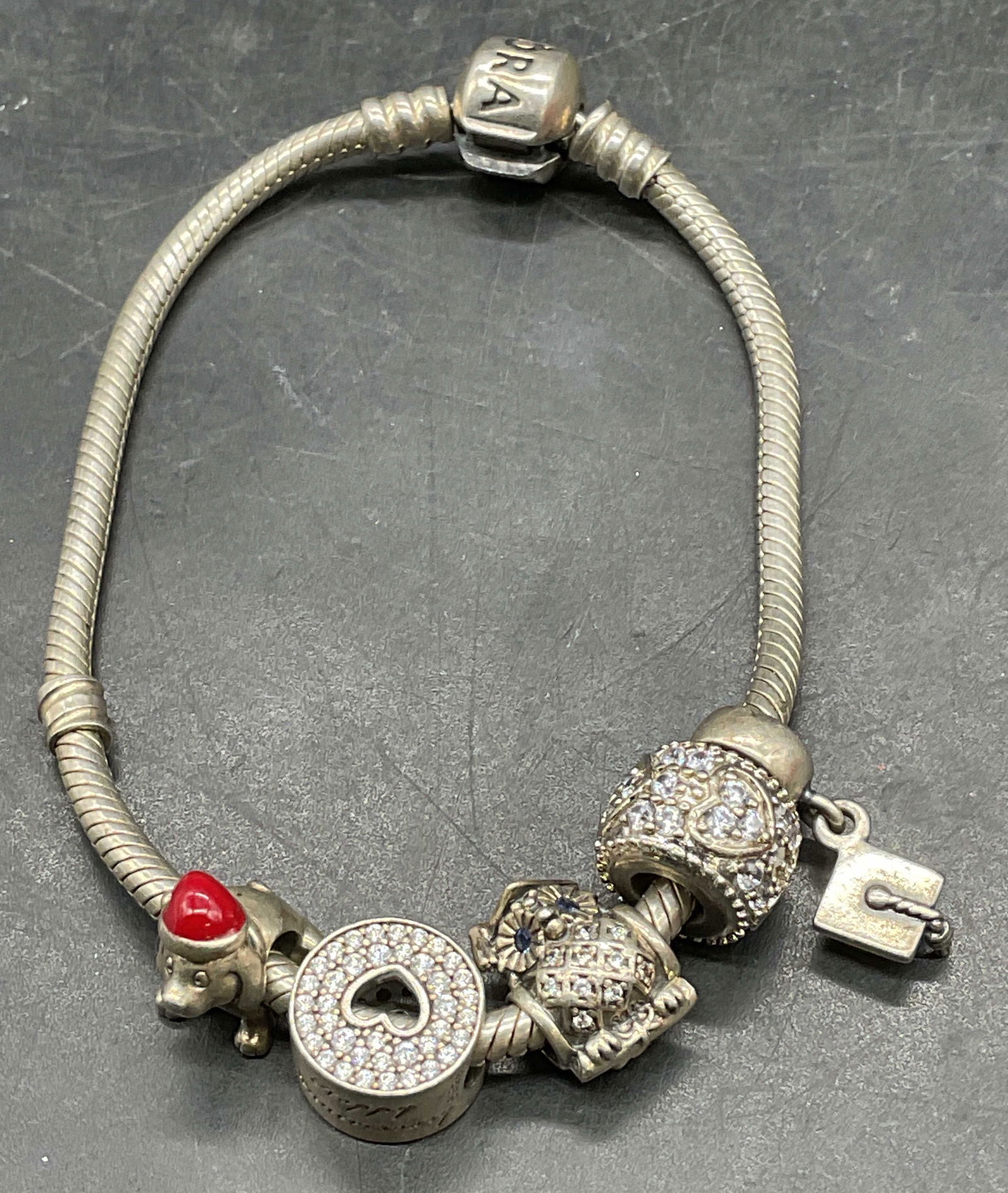 Pandora Sterling Silver Charm Bracelet (1 of 6)